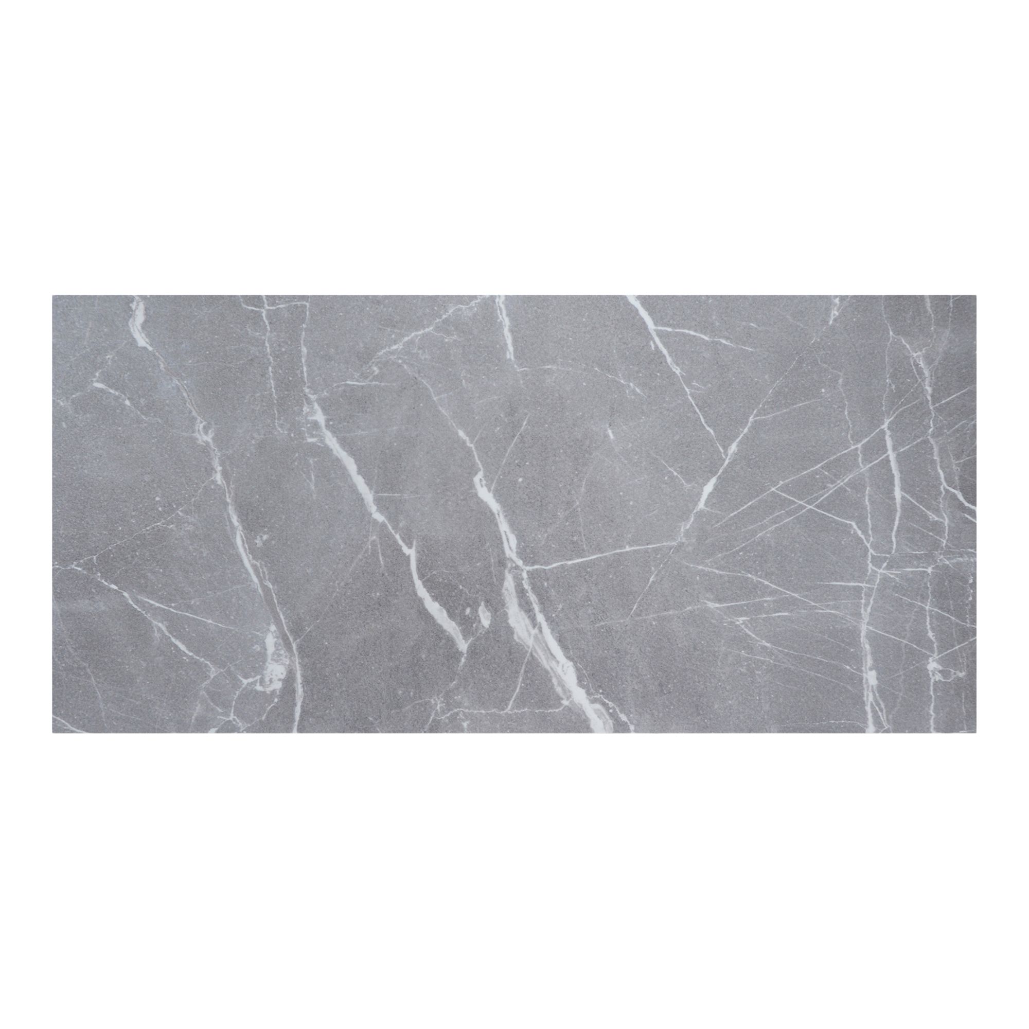 Elegance Marble Grey Gloss Marble effect Ceramic Indoor Wall & floor Tile Sample