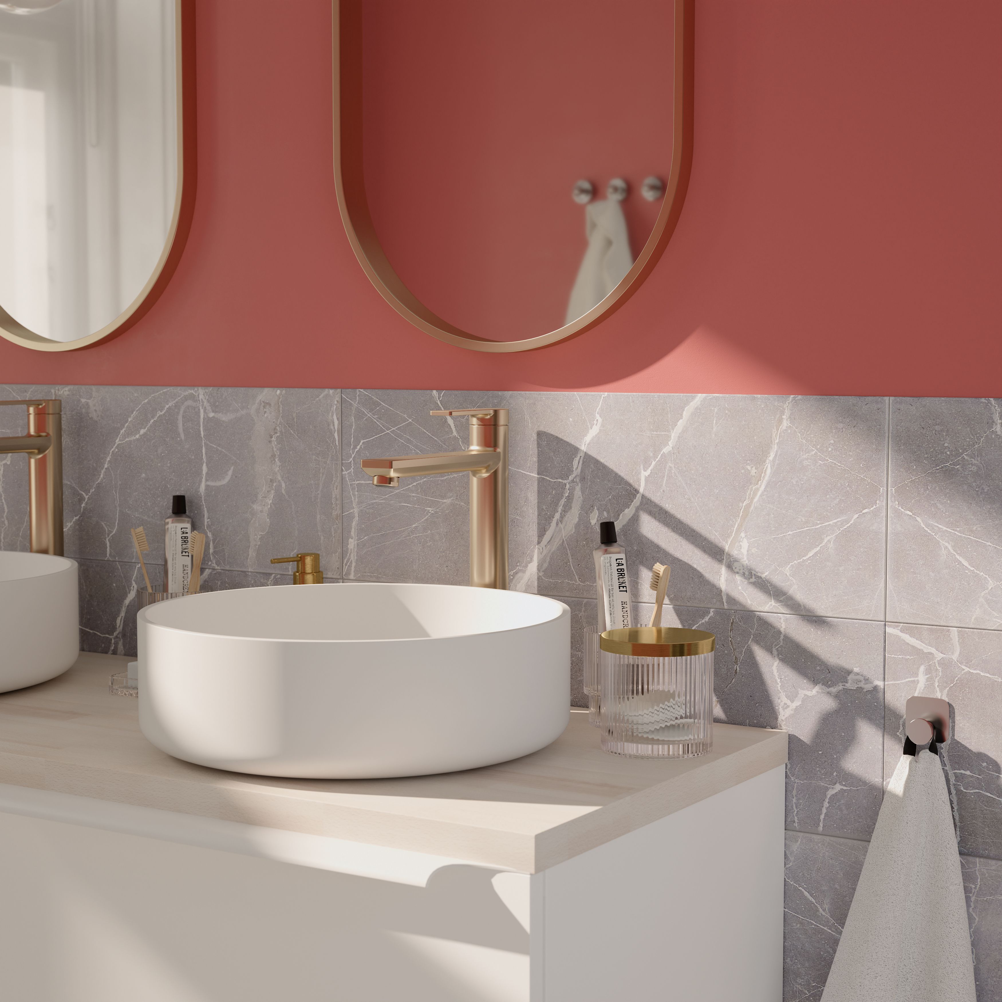 Elegance Silver Gloss Marble effect Ceramic Indoor Wall Tile Sample