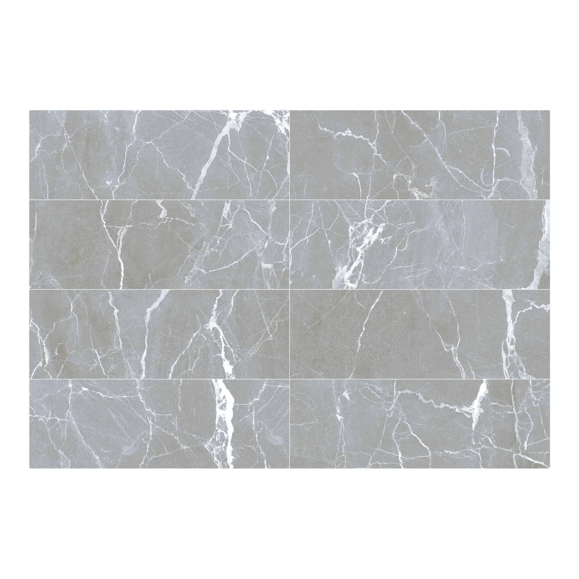 Elegance Silver Gloss Marble effect Ceramic Indoor Wall Tile Sample