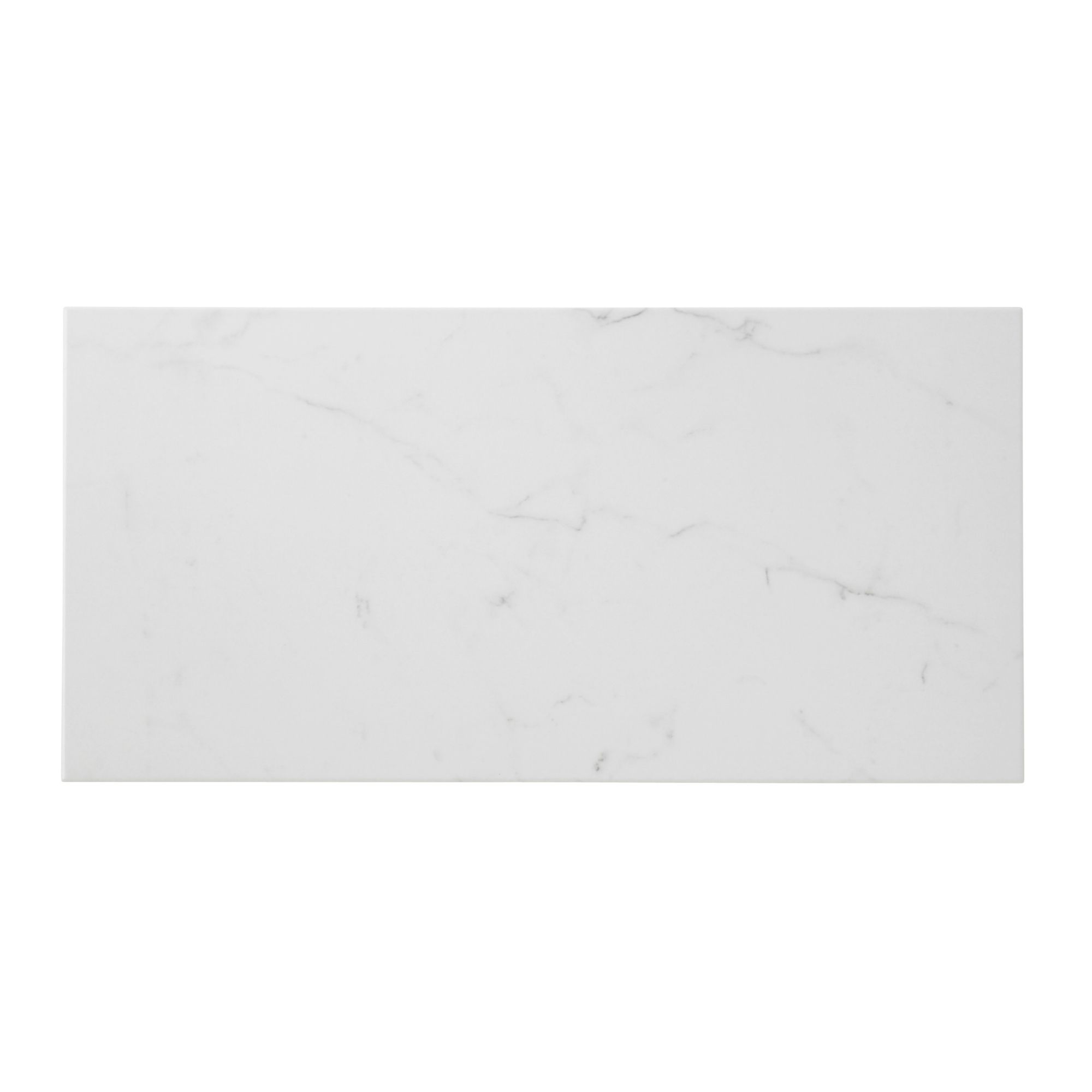 Elegance White Gloss Marble effect Ceramic Floor Tile Sample
