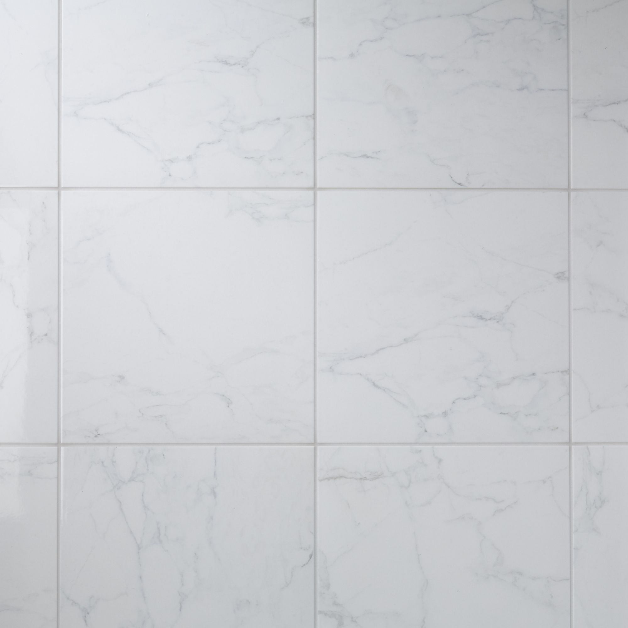 Elegance White Gloss Marble effect Ceramic Floor Tile Sample