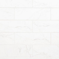 Elegance White Gloss Marble effect Ceramic Indoor Wall Tile, Pack of 7, (L)600mm (W)200mm
