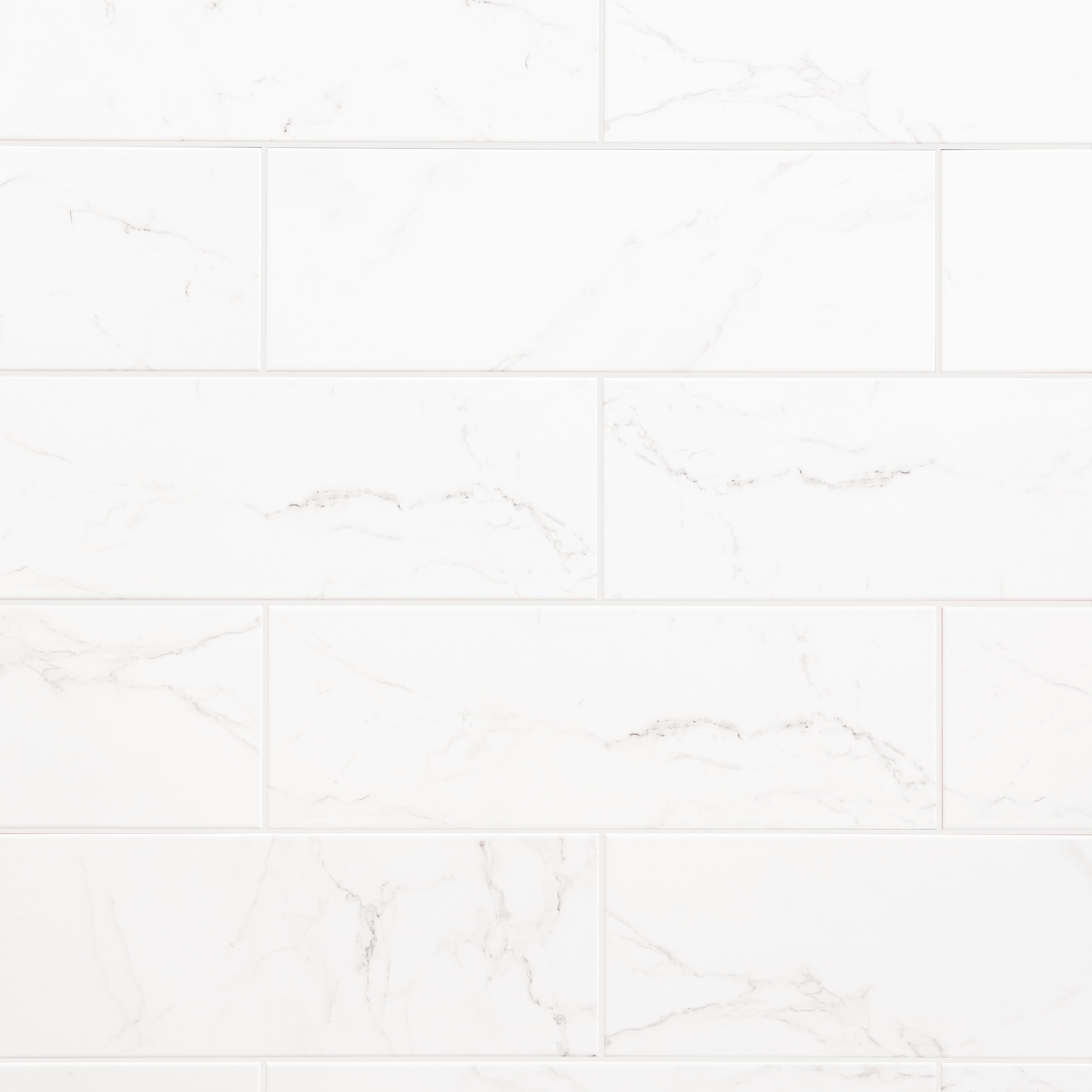 Elegance White Marble effect Ceramic Tile, Pack of 7, (L)600mm (W)200mm