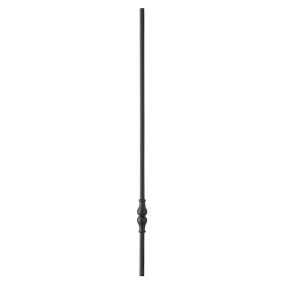Elements Contemporary Black Metal Landing baluster (H)855mm (W)30mm, Pack of 3