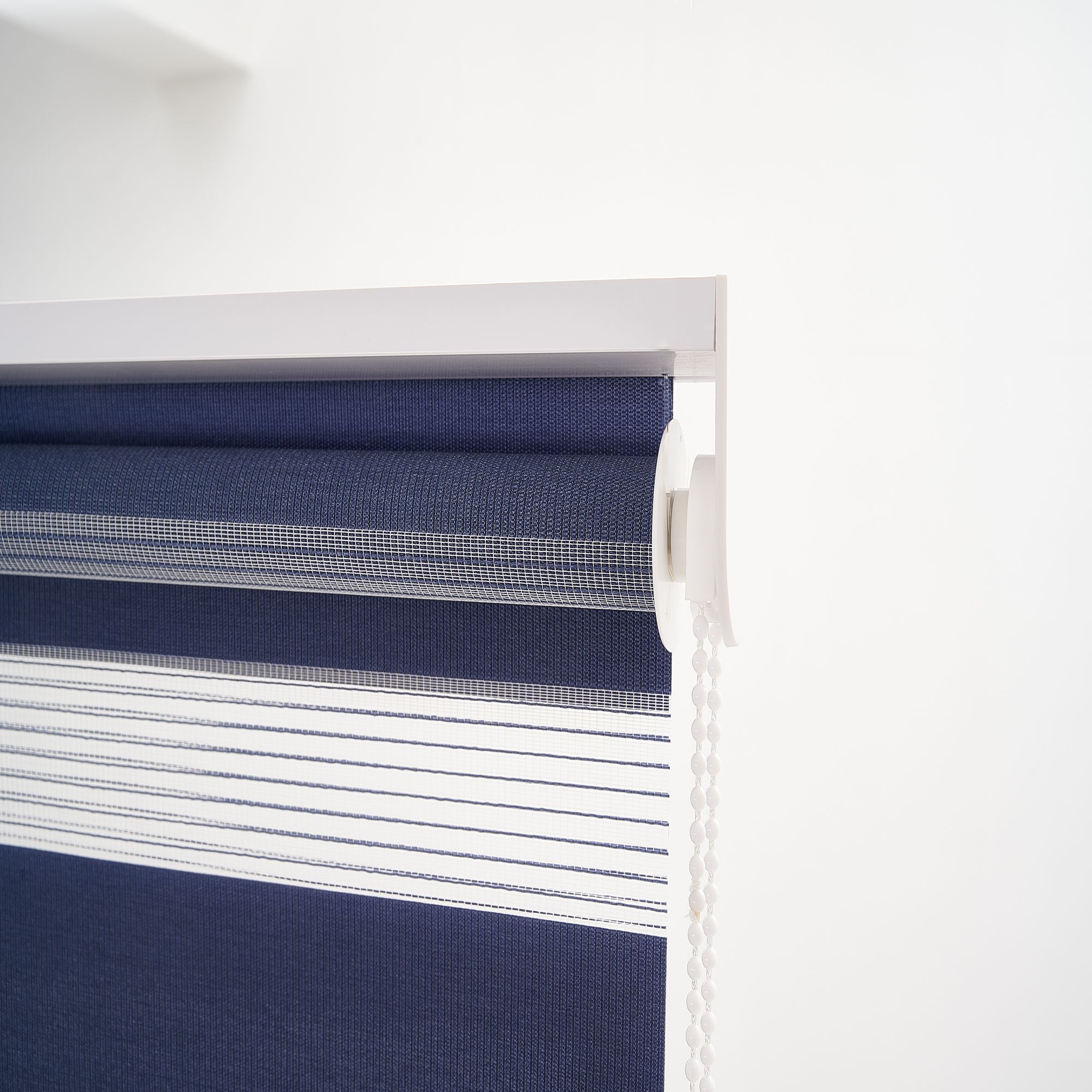 Elin Corded Dark blue Striped Day & night Roller blind (W)120cm (L)180cm