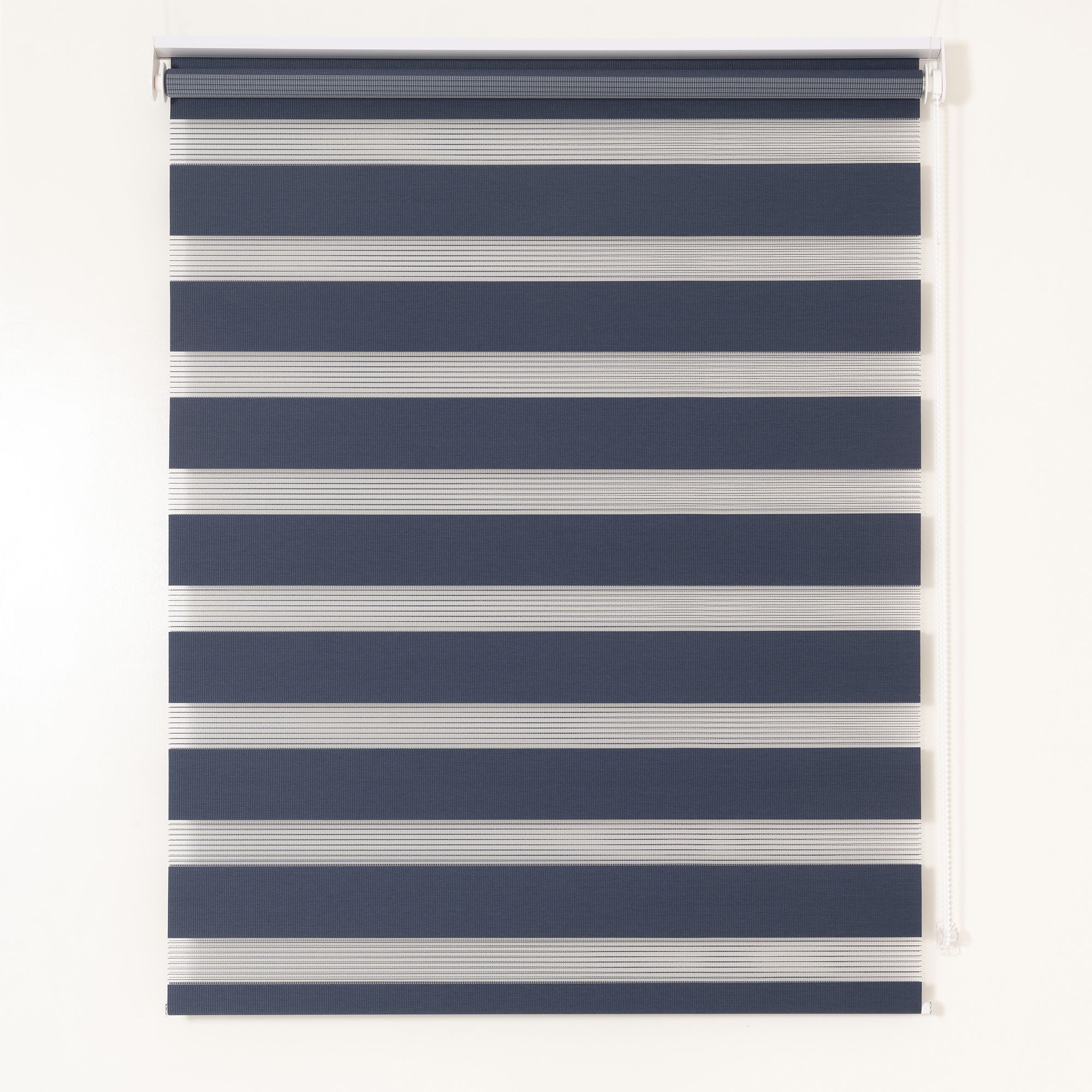 Elin Corded Dark blue Striped Day & night Roller blind (W)160cm (L)180cm