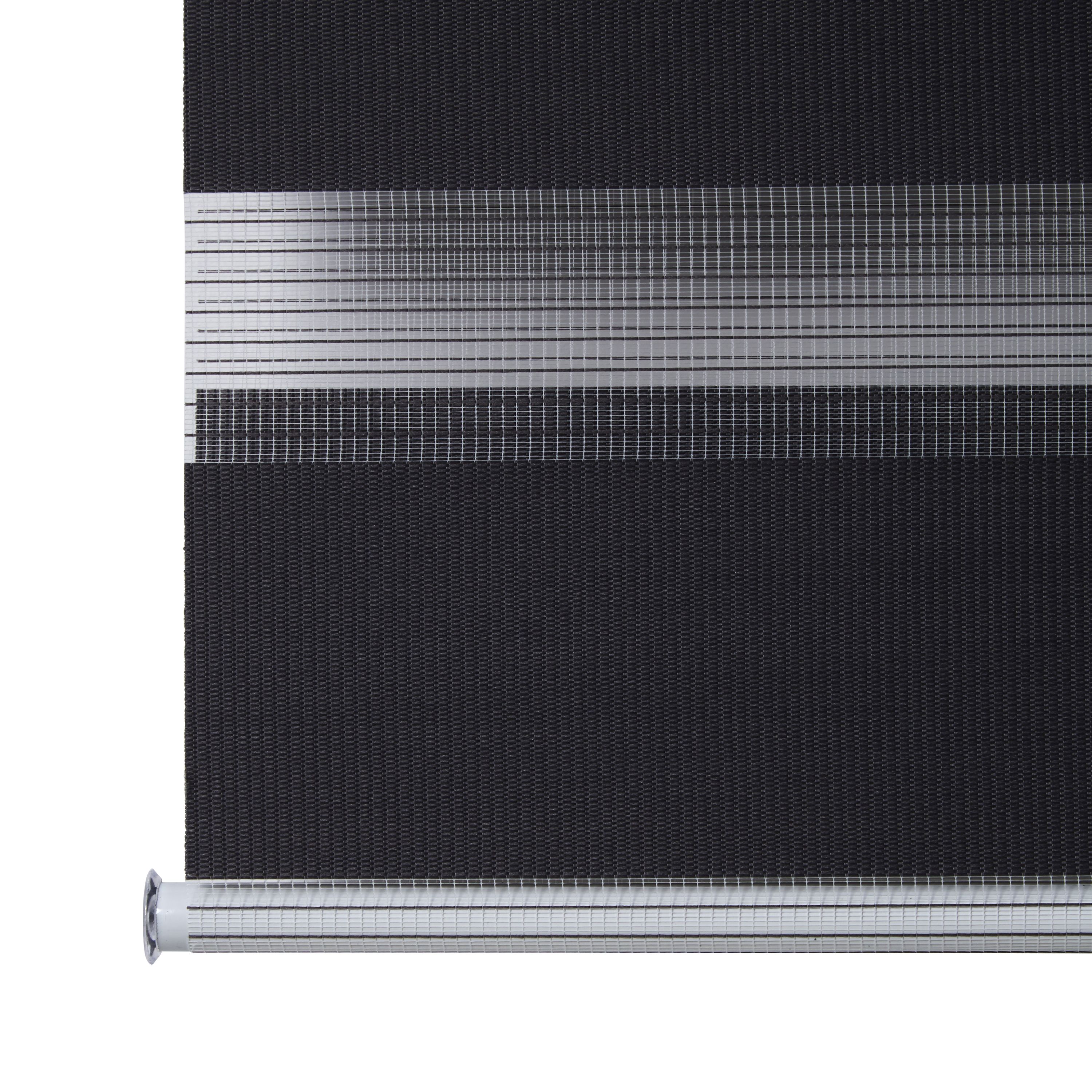 Elin Corded Dark grey Striped Day & night Roller blind (W)60cm (L)180cm
