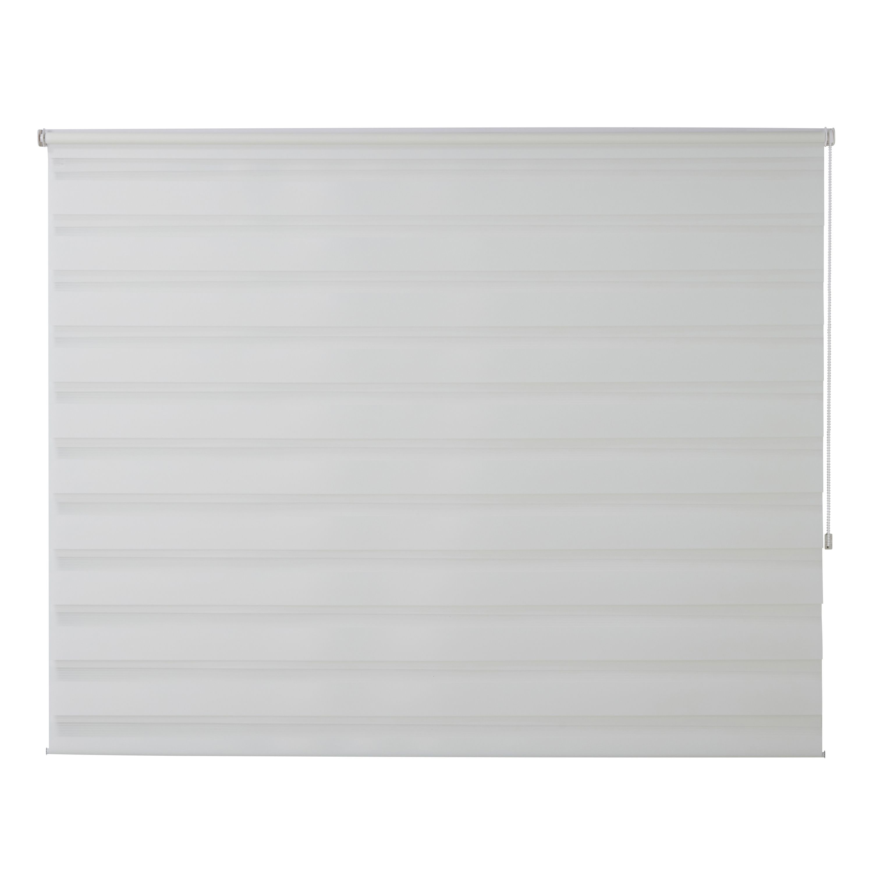 Elin Corded White Striped Day & night Roller blind (W)180cm (L)180cm