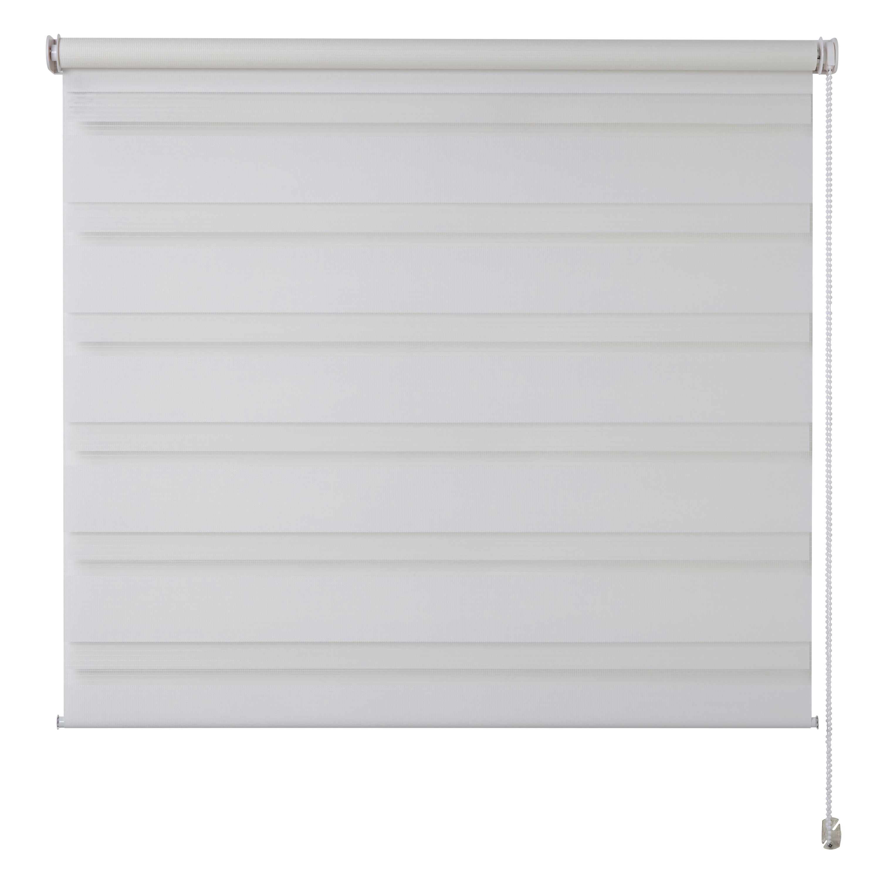 Elin Corded White Striped Day & night Roller blind (W)90cm (L)180cm