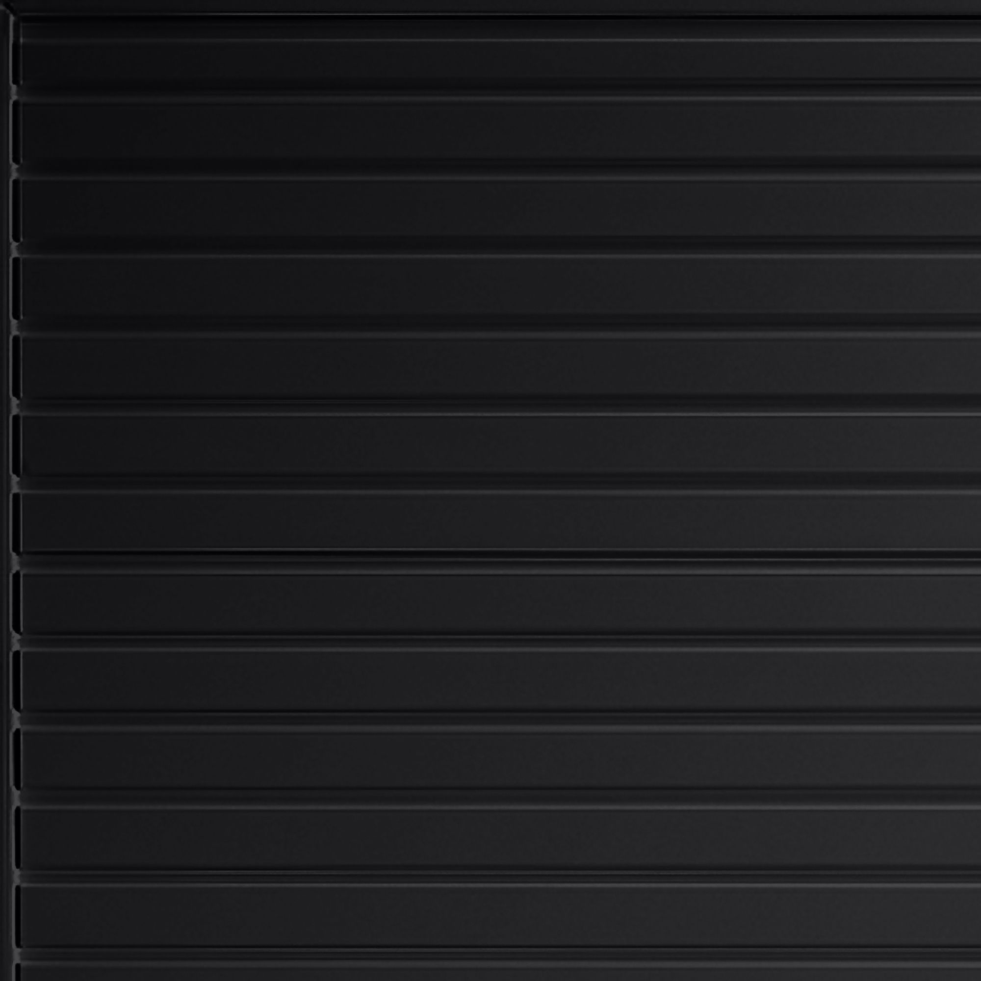Elizabethan Horizontally ribbed Up & over Black Retractable Garage door, (H)2039mm (W)2274mm (T)40mm