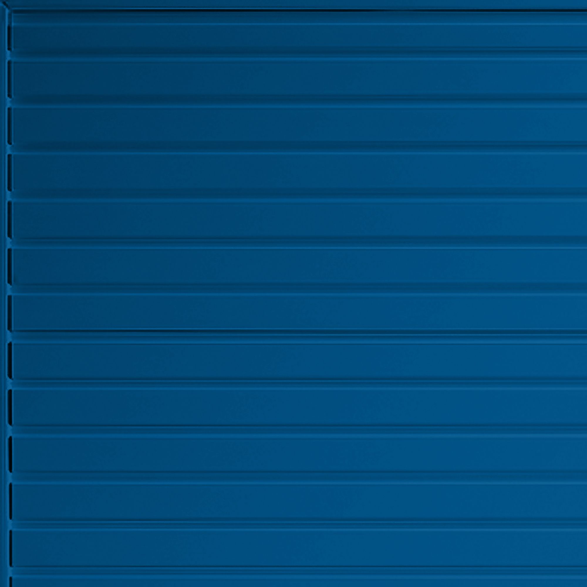 Elizabethan Horizontally ribbed Up & over Signal blue Canopy Garage door, (H)2194mm (W)2579mm (T)40mm