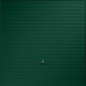 Elizabethan Standard size Horizontally ribbed Moss green Up & over Unglazed Garage door, (H)1981mm (W)2438mm