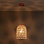 Elize Pendant Copper effect Ceiling light