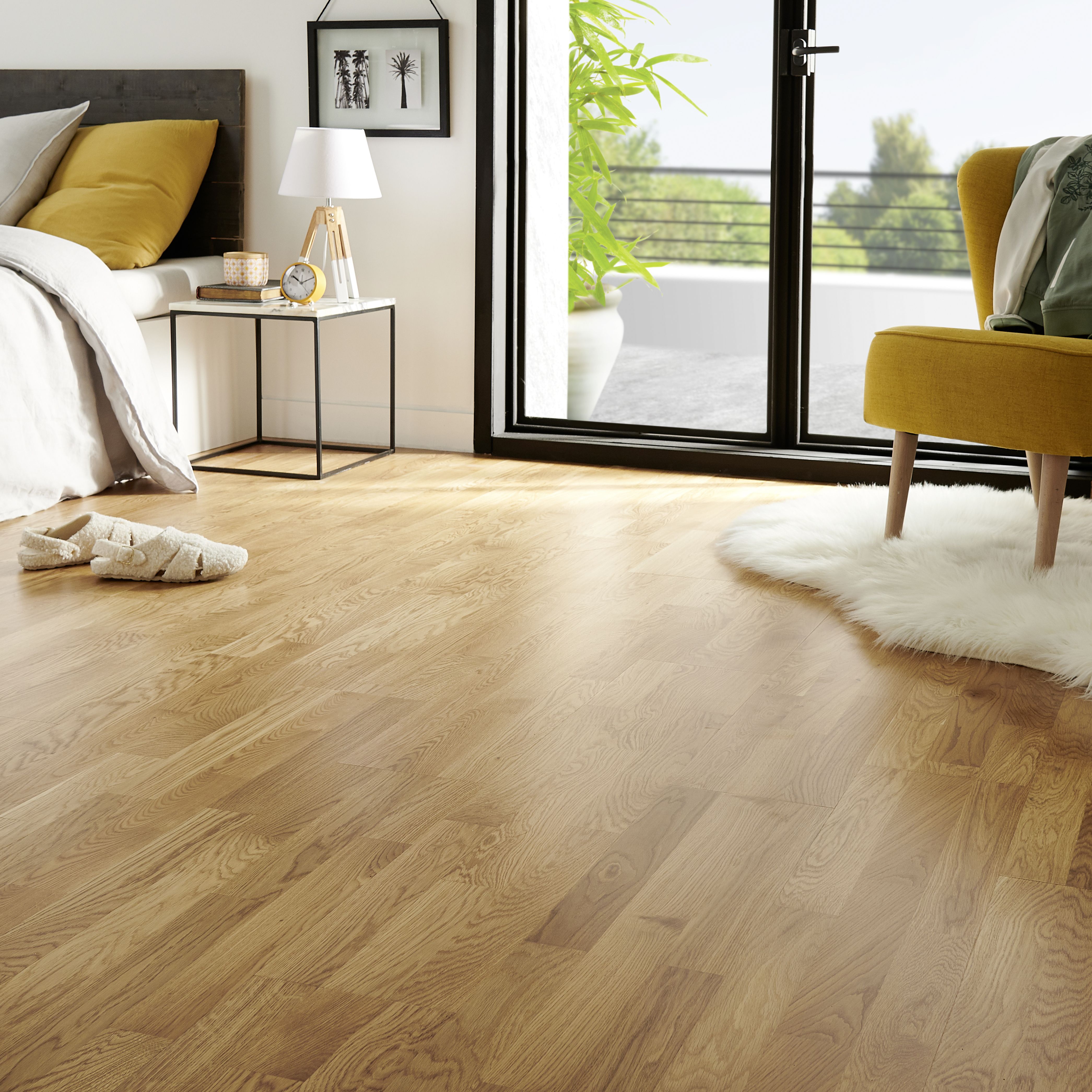 Elkins Natural Oak Engineered Real wood top layer flooring Sample