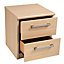 Elsey Oak effect 2 Drawer Bedside chest (H)444mm (W)386mm (D)375mm