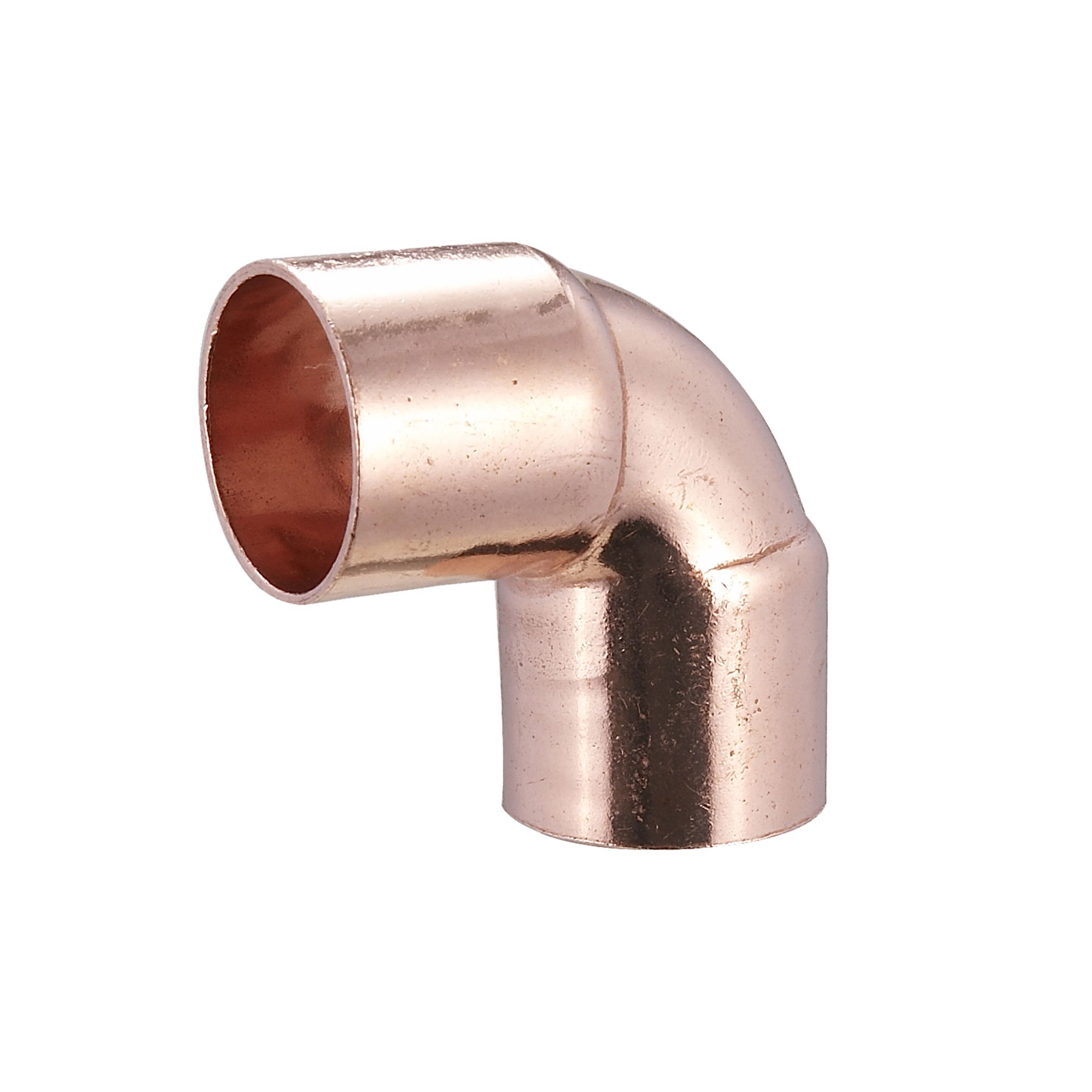 End feed 90° Pipe elbow (Dia)22mm 22mm, Pack of 2