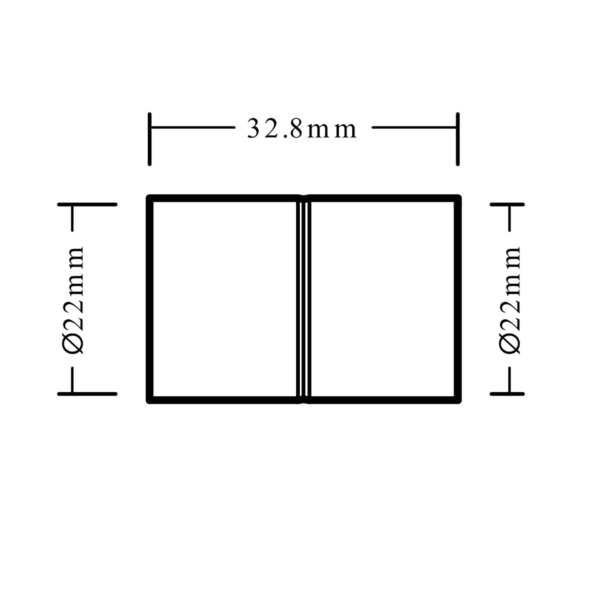 End feed Straight Coupler (Dia)22mm 22mm, Pack of 2