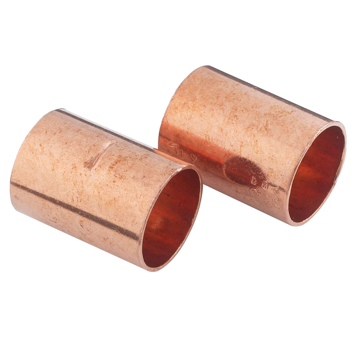 End feed Straight Coupler (Dia)22mm 22mm, Pack of 2