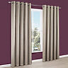 Endora Plain Lined Eyelet Curtains (W)167cm (L)228cm, Pair