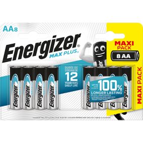 Energizer Alkaline AA Battery, Pack of 8