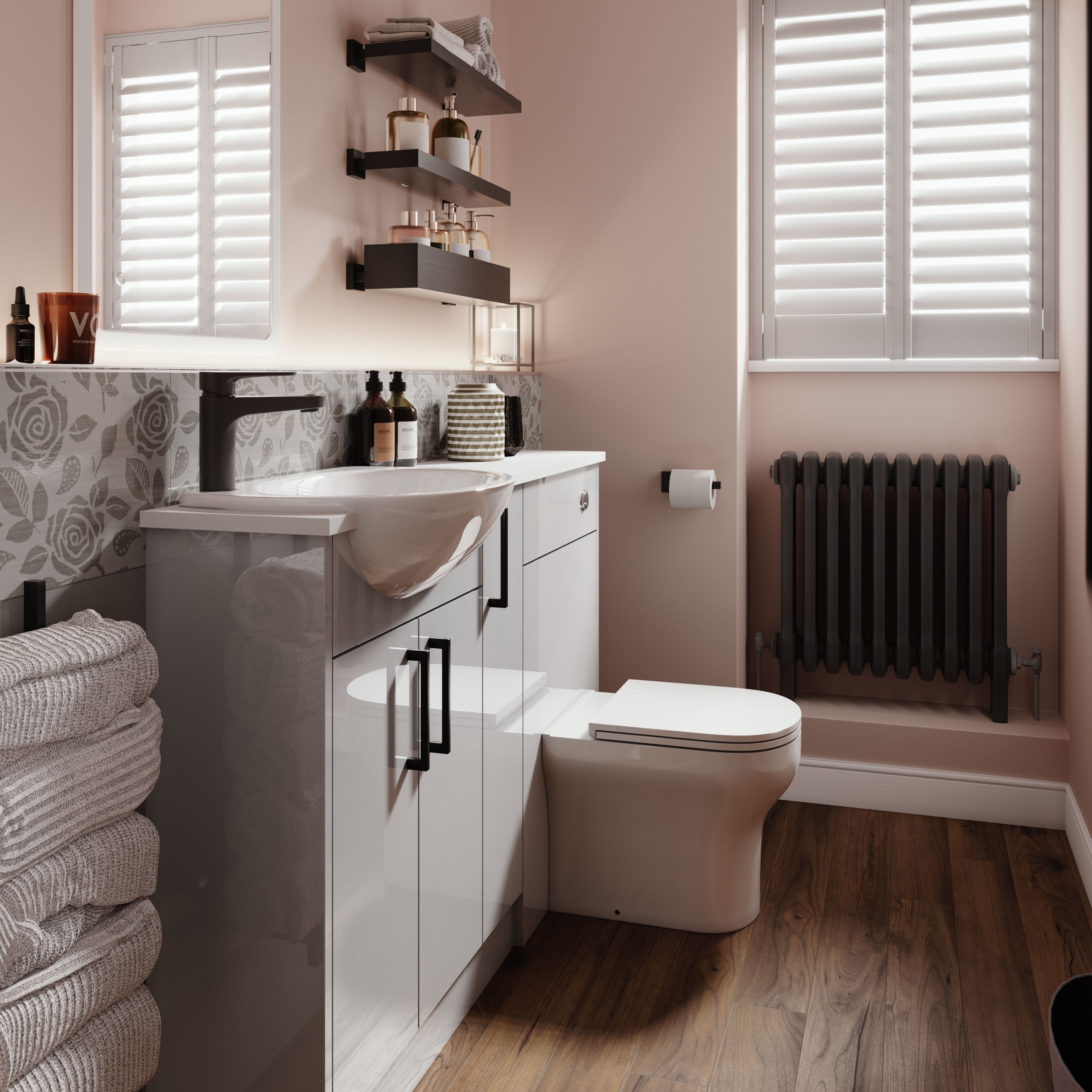 Ennis Gloss Light grey End panel (H)900mm