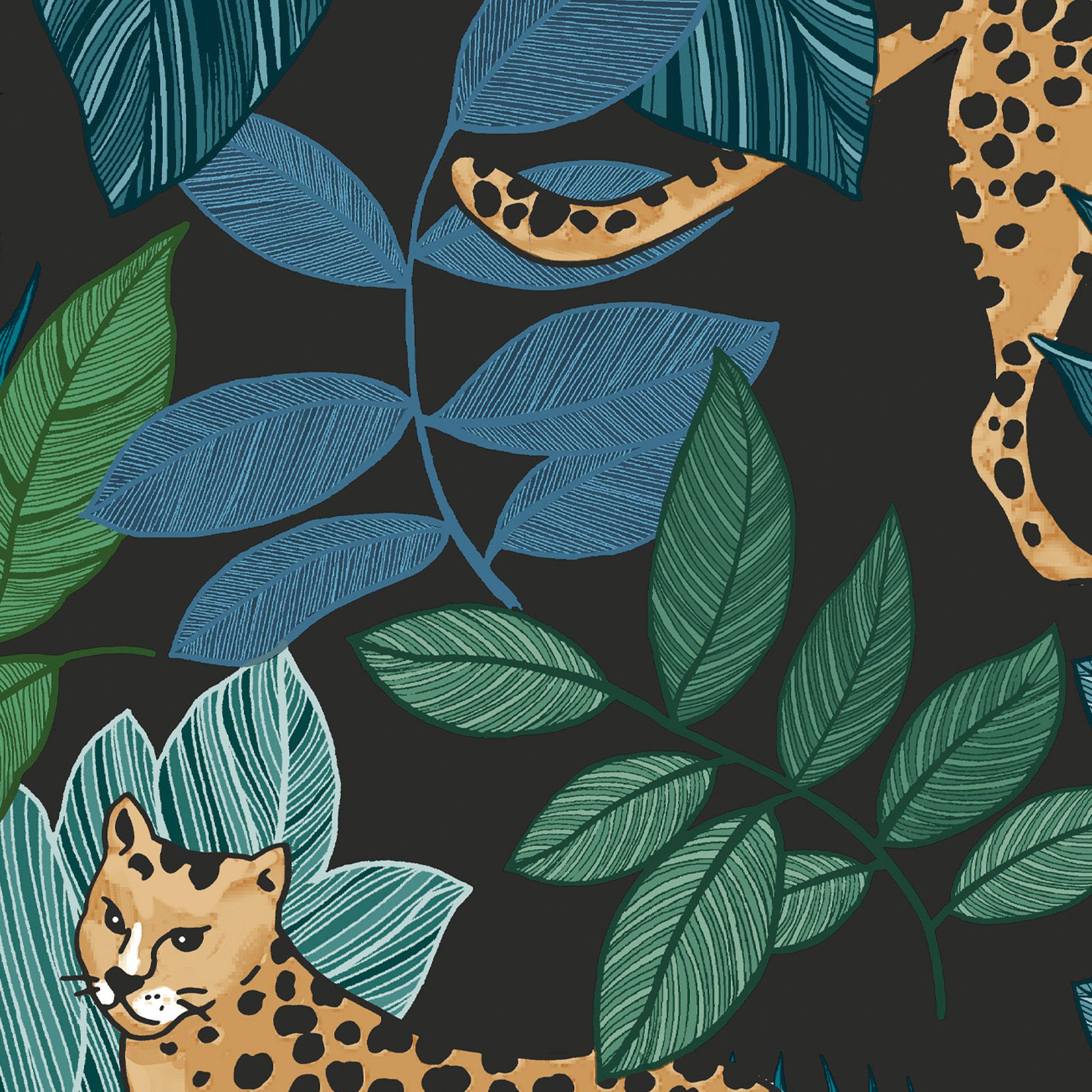 Envy Cheetin Night Animal Smooth Wallpaper Sample
