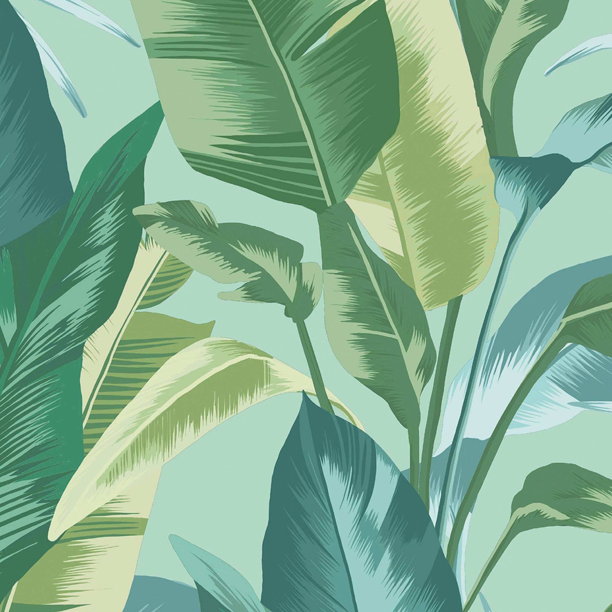 Envy Leaf It Out Midnight Tropical Smooth Wallpaper Sample