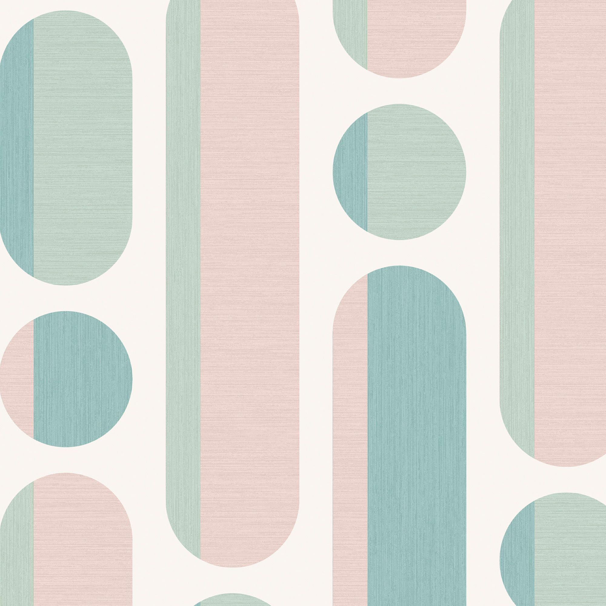 Envy Morse Rose & Sage Geometric Smooth Wallpaper Sample