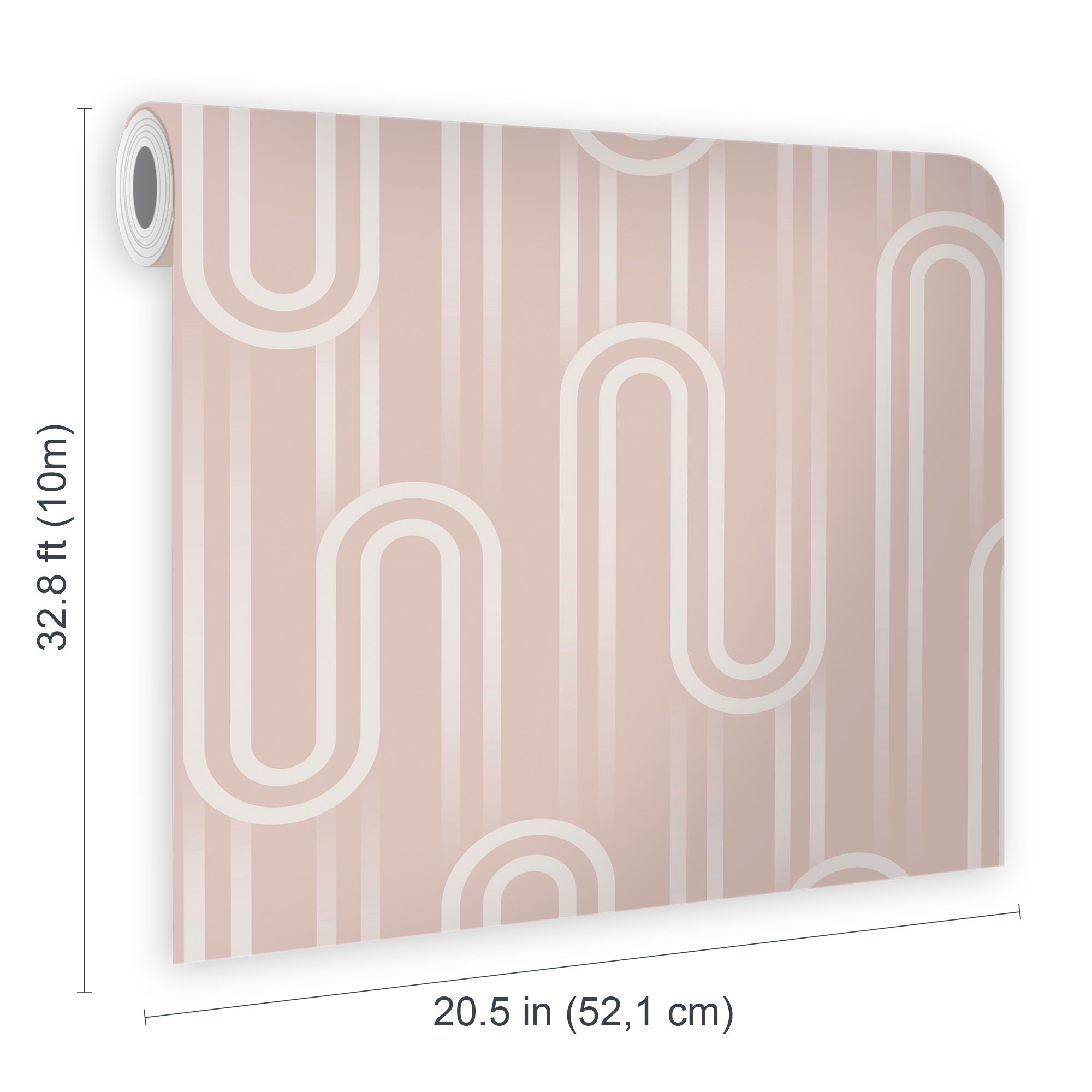 Envy Ups N Downs Peach Geometric Smooth Wallpaper