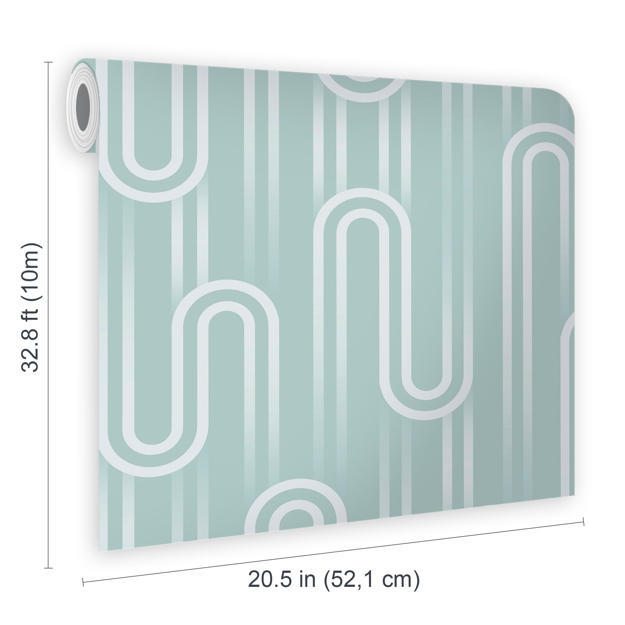 Envy Ups N Downs Pistachio Geometric Smooth Wallpaper