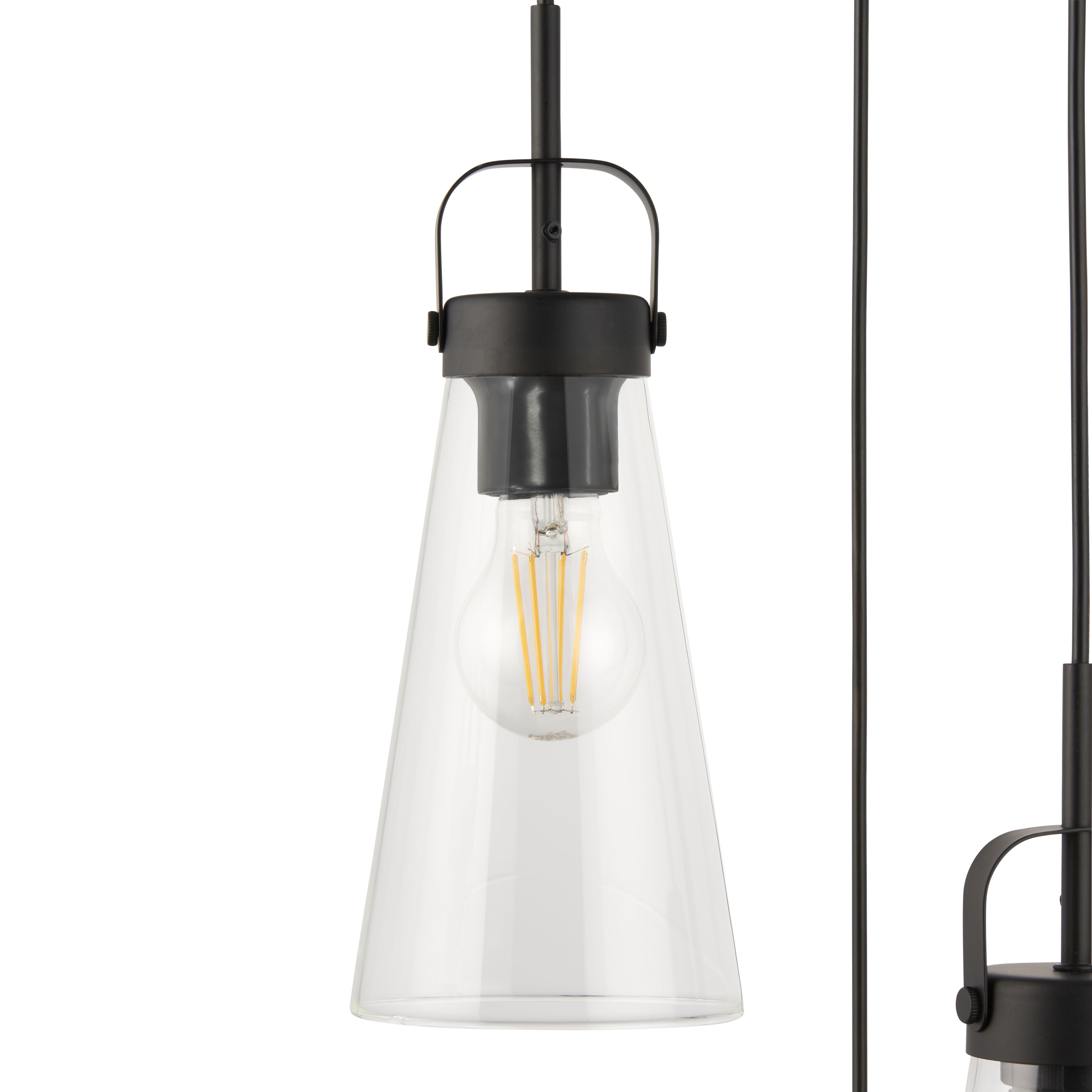 Enzo Matt 3 Lamp Pendant ceiling light, (Dia)300mm
