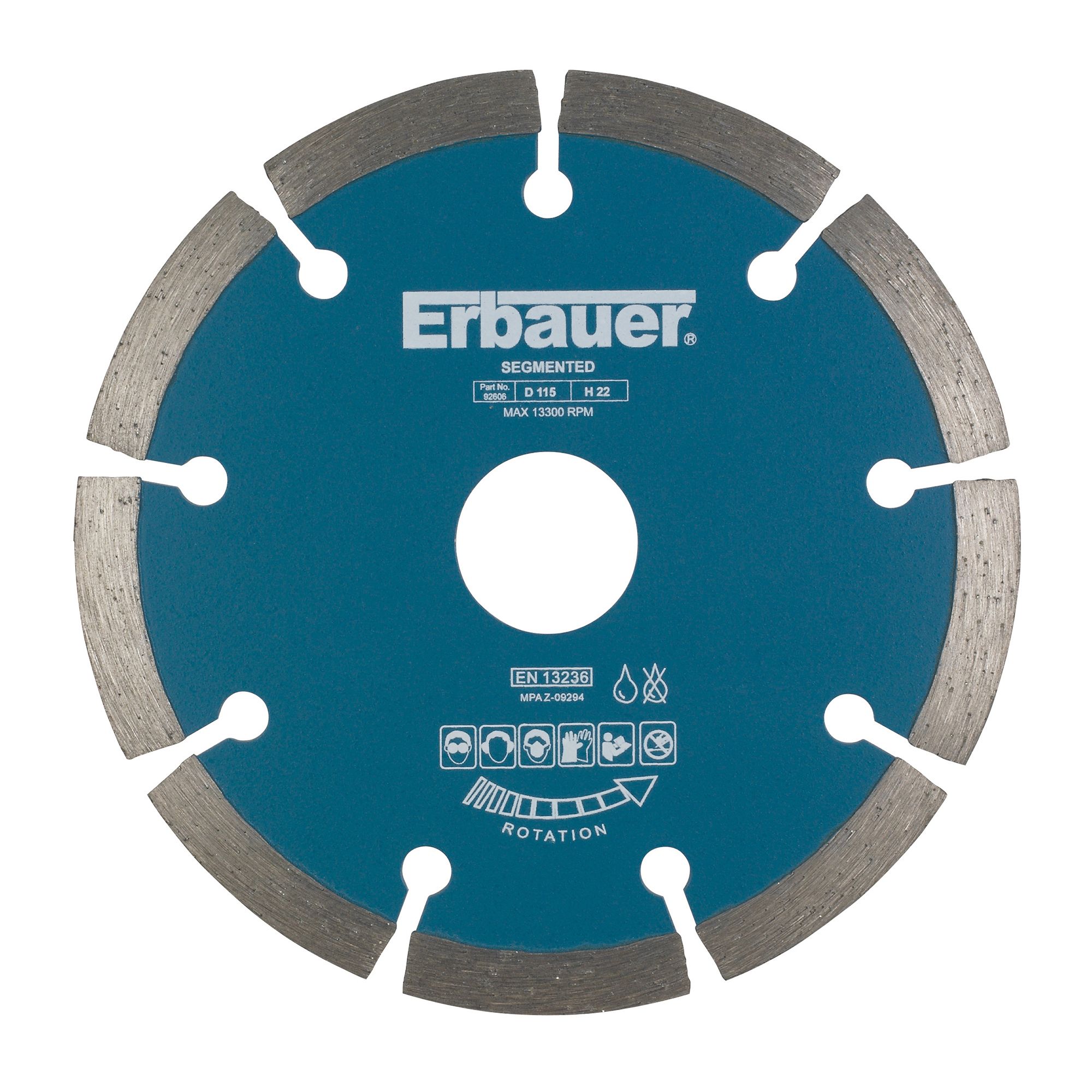 Erbauer 115mm x 22.2mm Segmented diamond blade | Tradepoint