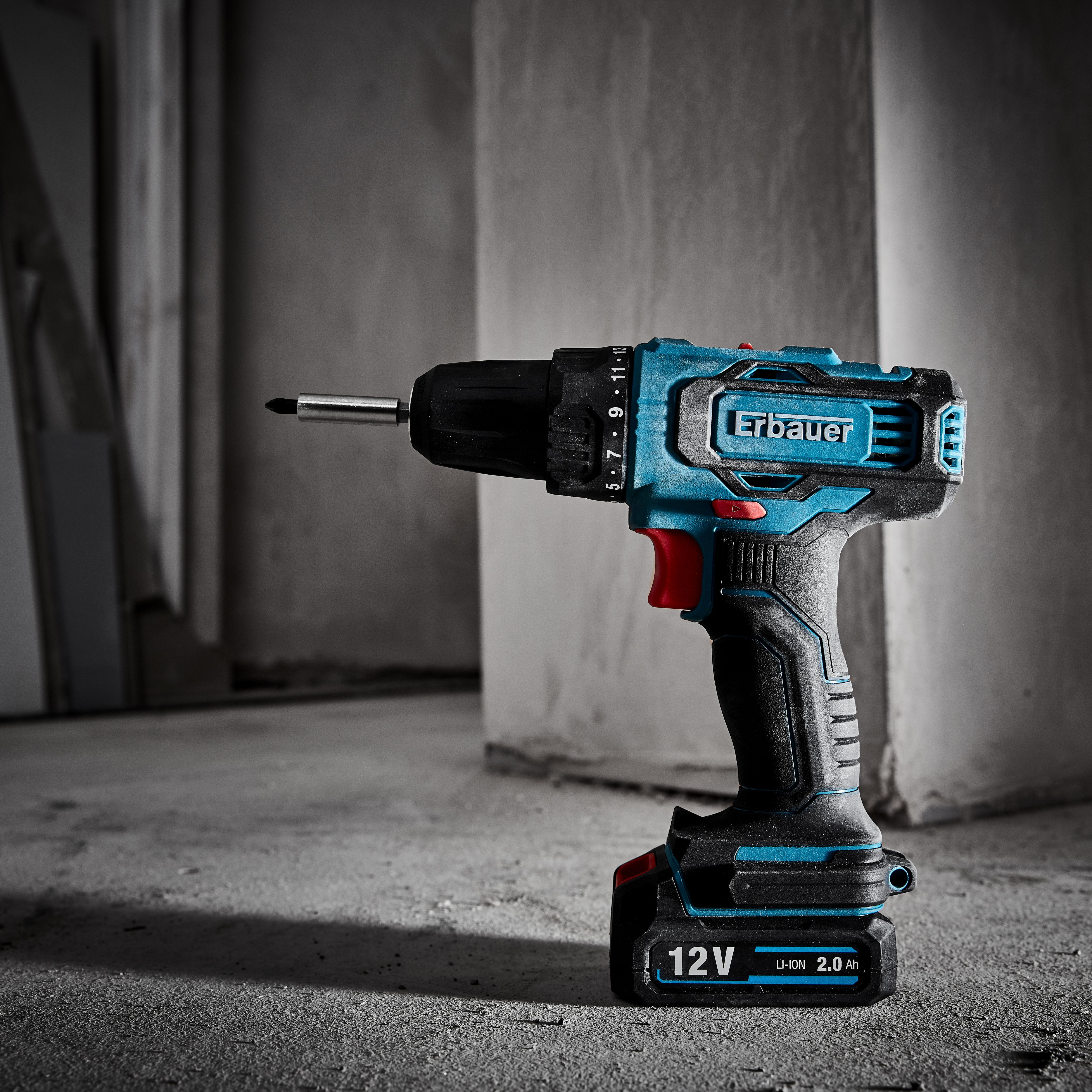 Erbauer 12V 2 x 2Ah Li-ion Cordless Drill driver EDD12-Li-2