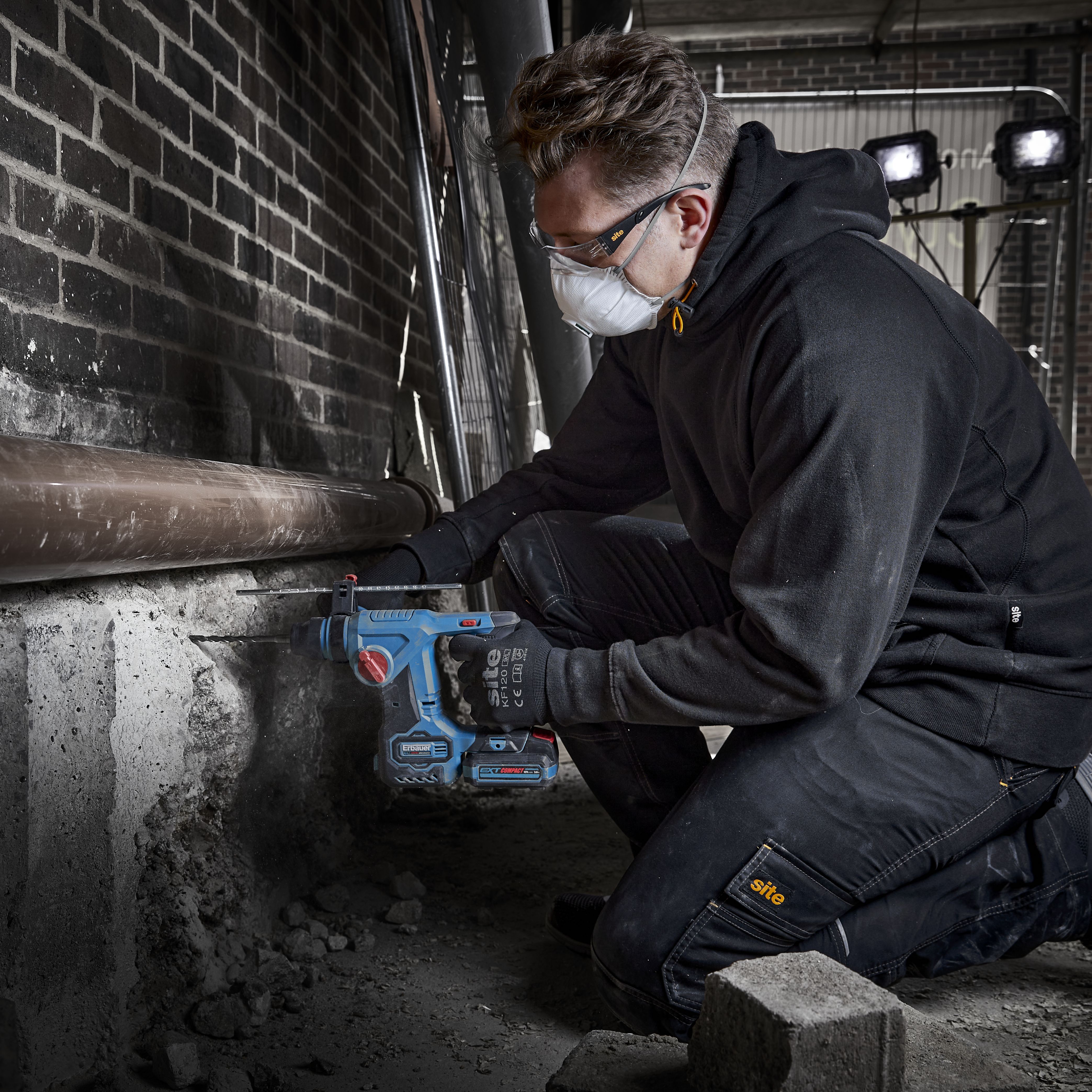 Erbauer 12V EXT compact Cordless SDS+ drill ERH12-Li Bare unit