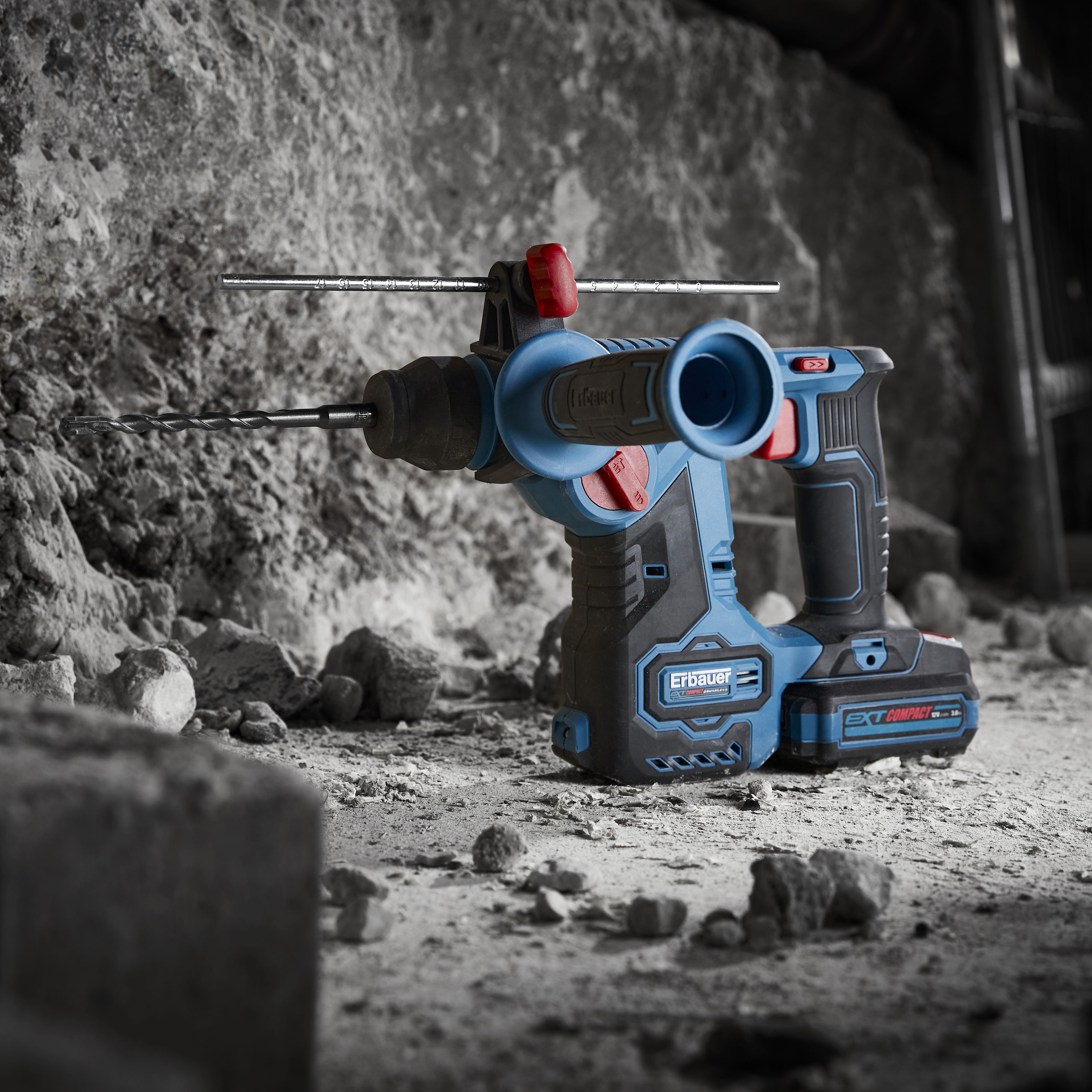 Erbauer 12V EXT compact Cordless SDS+ drill ERH12-Li Bare unit
