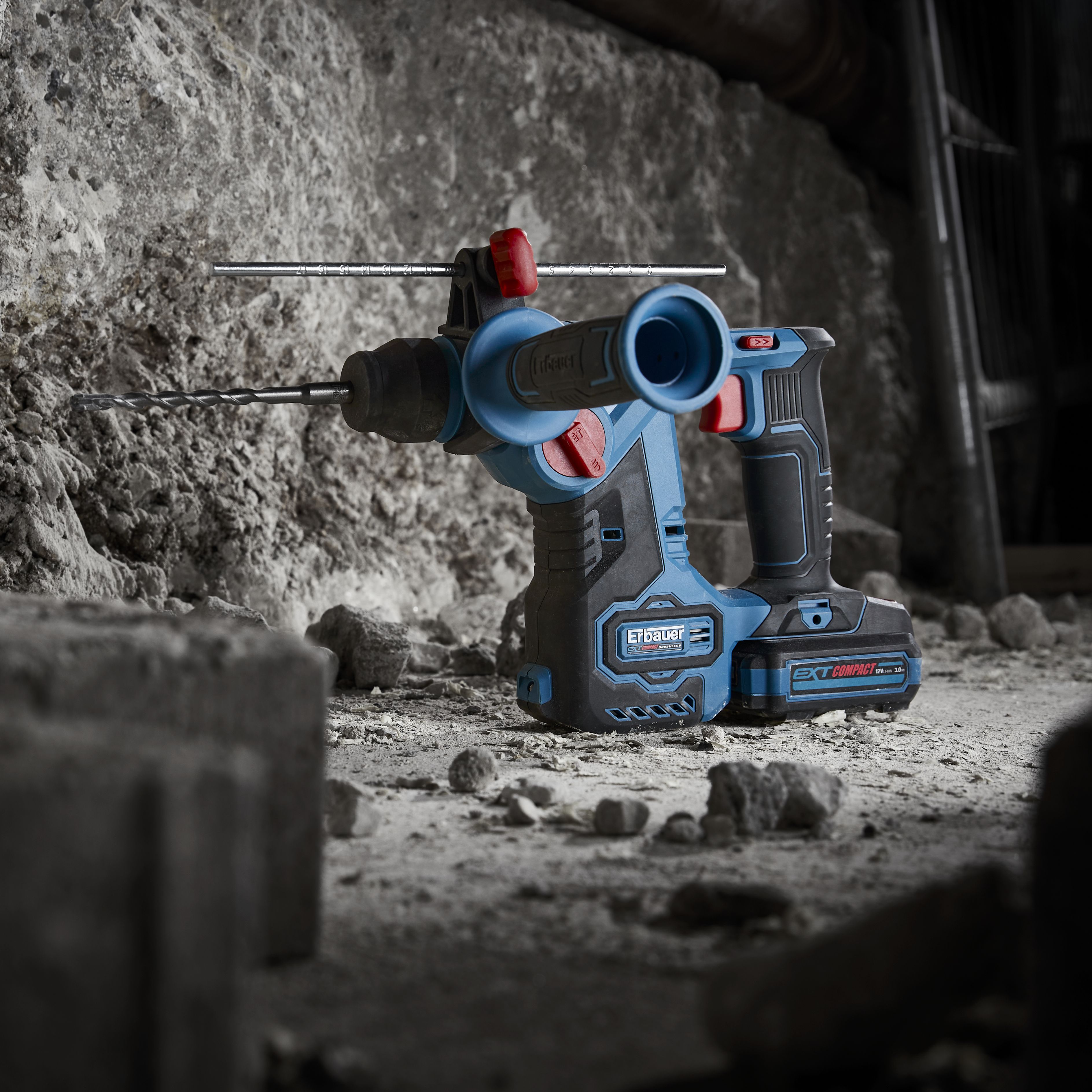 Erbauer 12V EXT compact Cordless SDS+ drill ERH12-Li Bare unit