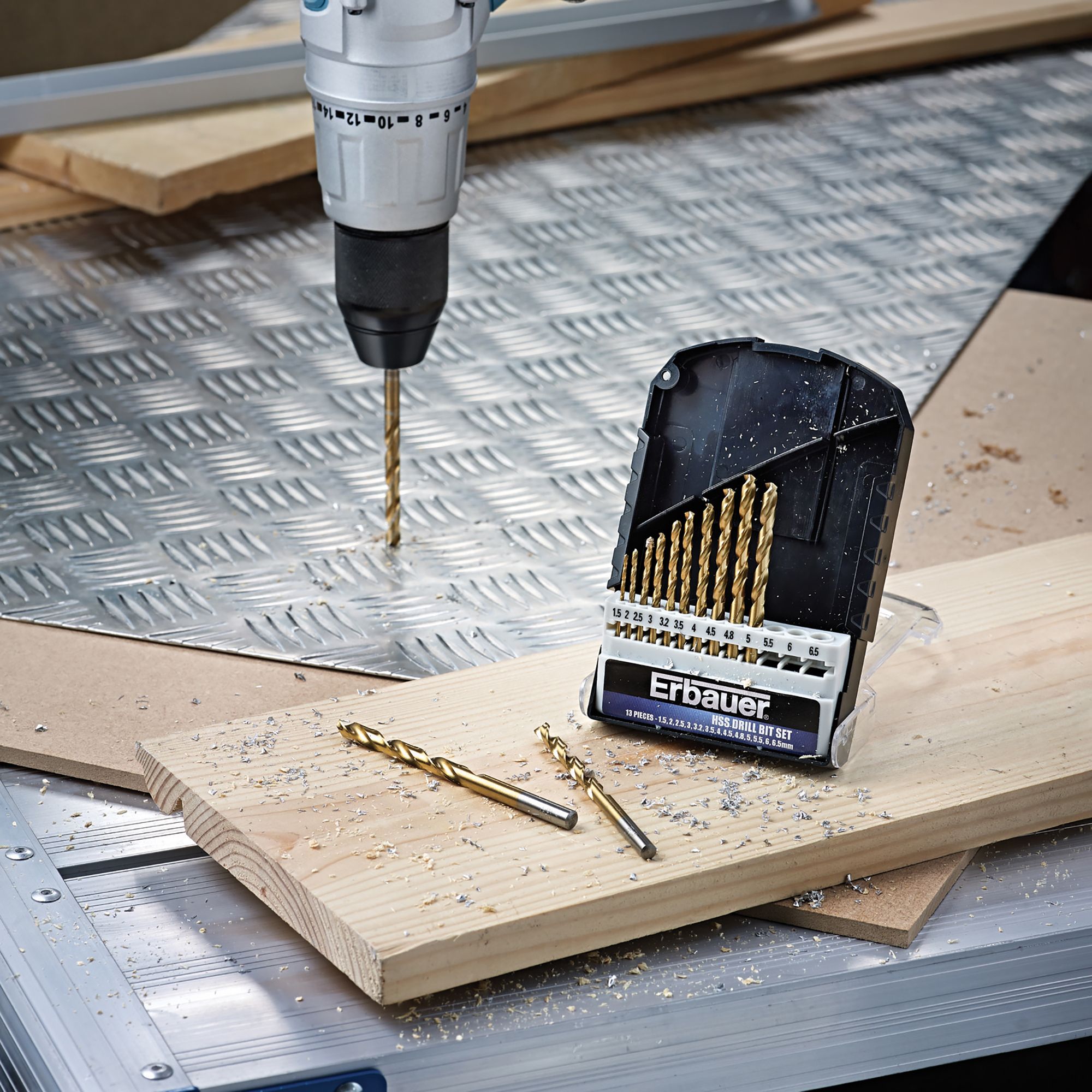 Erbauer 13 piece Metal Drill bit set