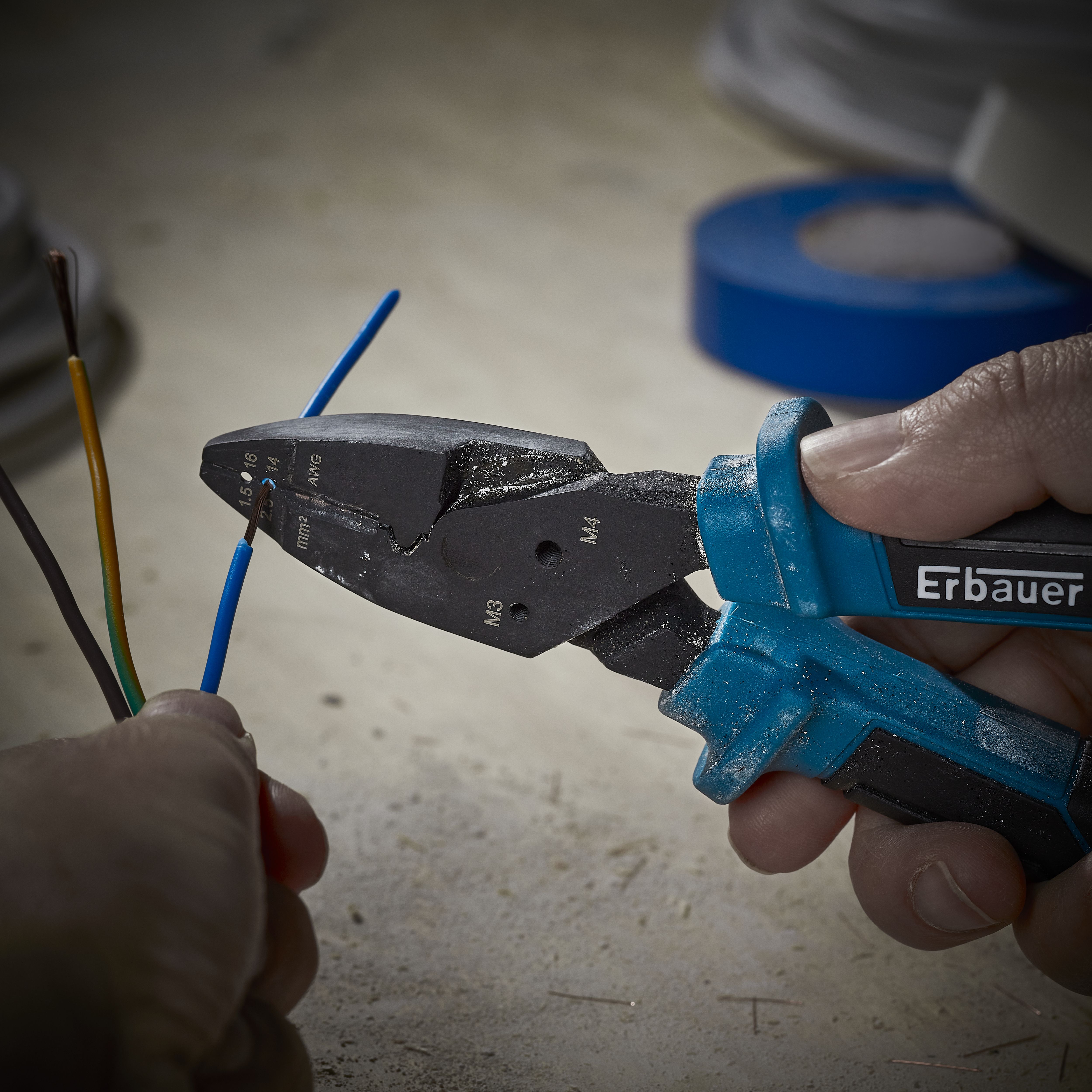 Erbauer 190mm Blue Diagonal/side cutter