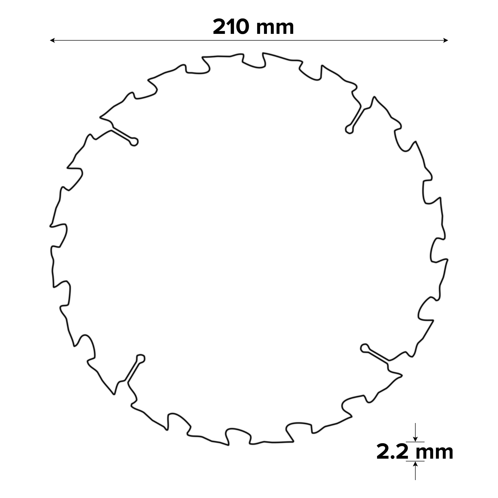 Erbauer 20T Circular saw blade (Dia)210mm