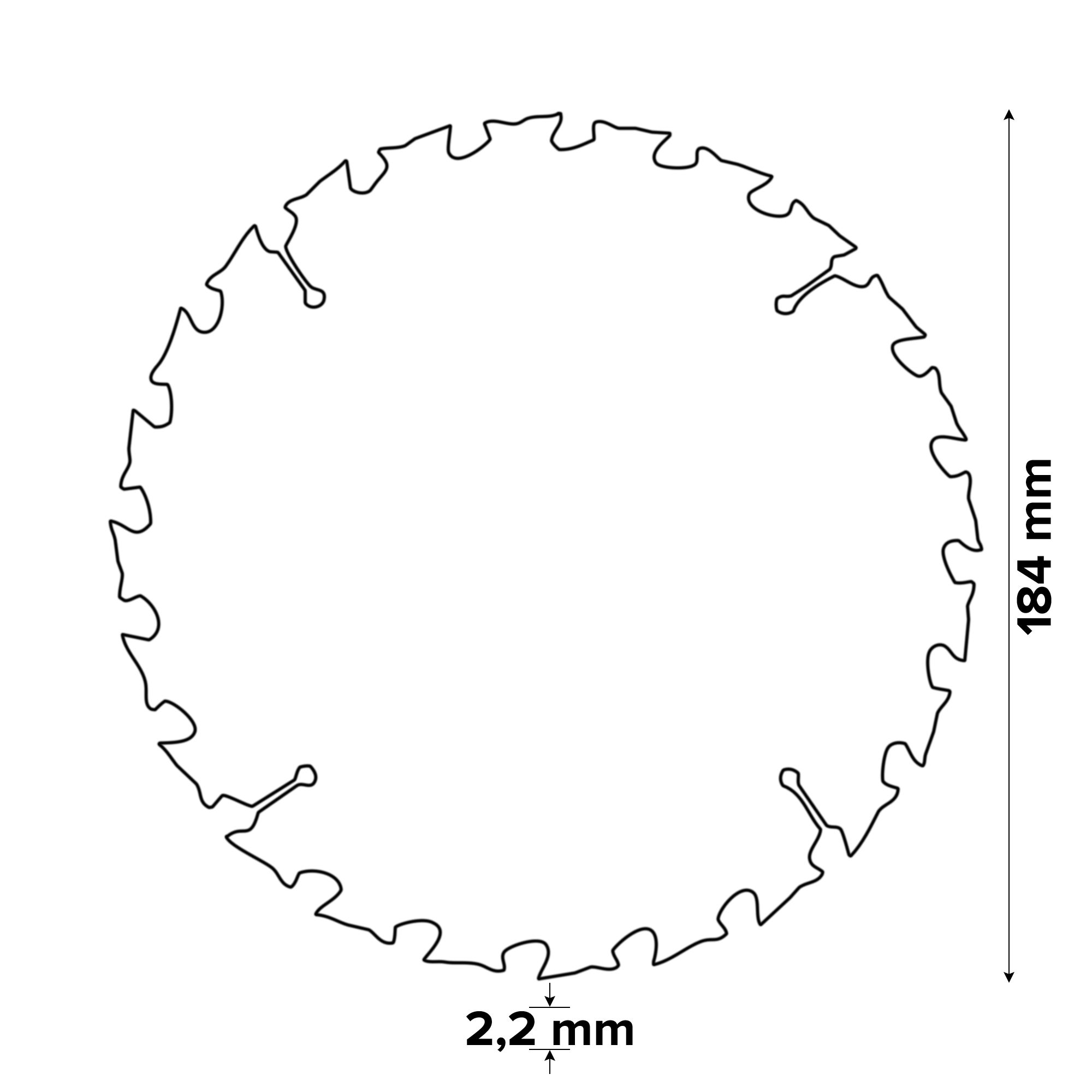 Erbauer 24T Circular saw blade (Dia)184mm