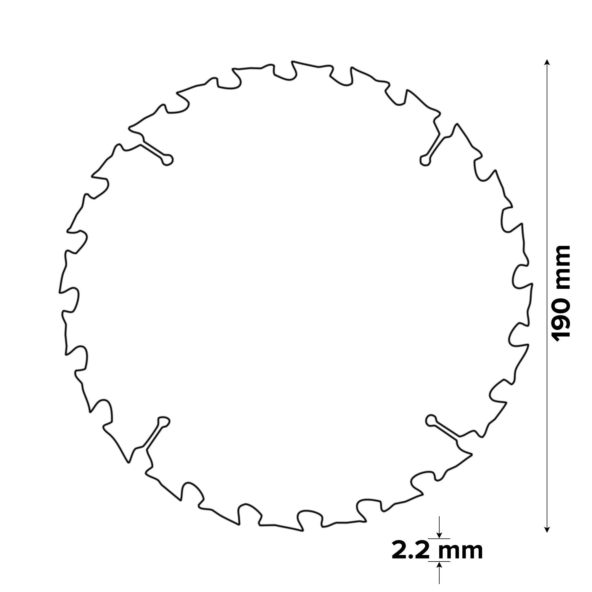 Erbauer 24T Circular saw blade (Dia)190mm