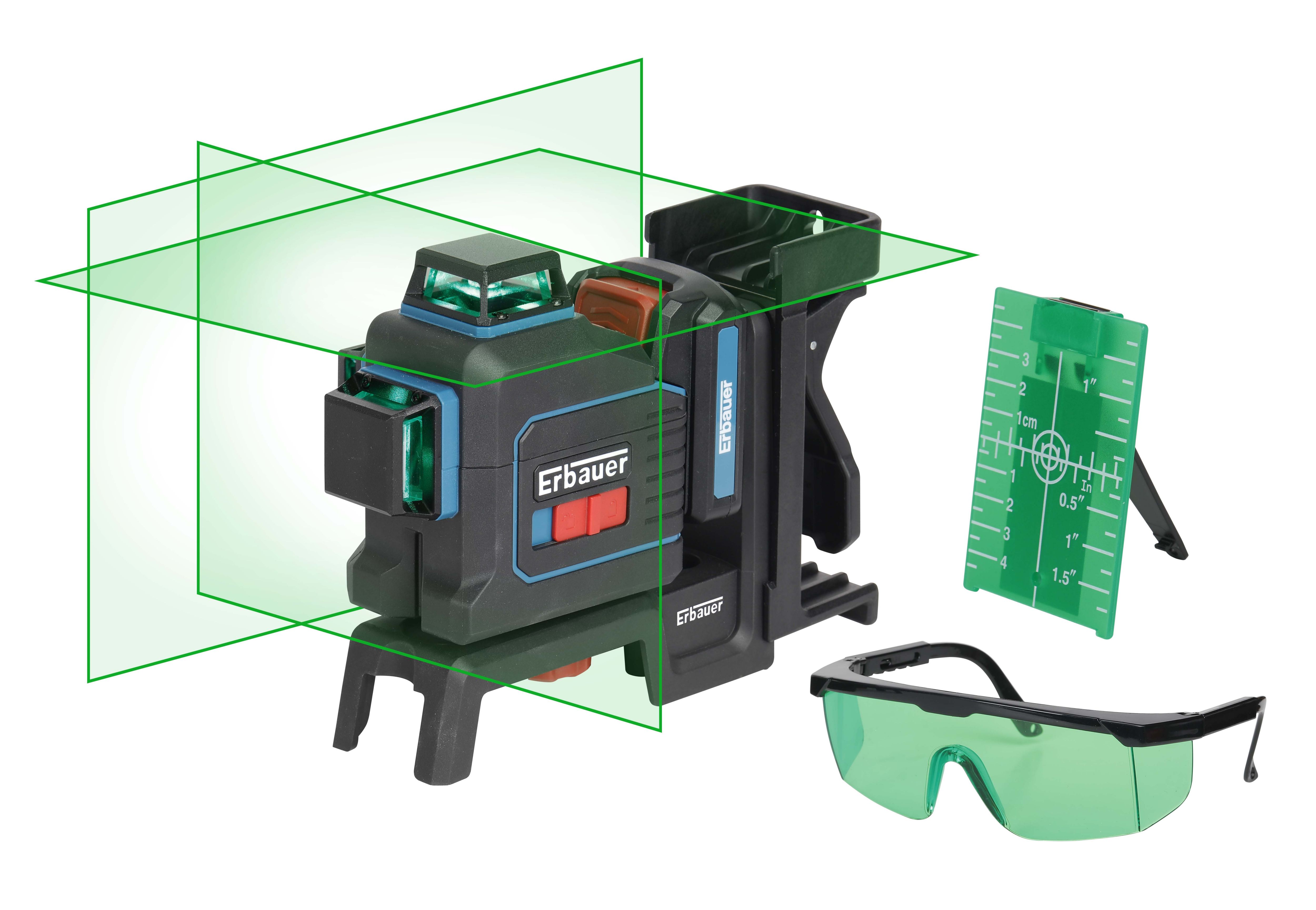 Erbauer 25m Green Cross line self-levelling Laser level