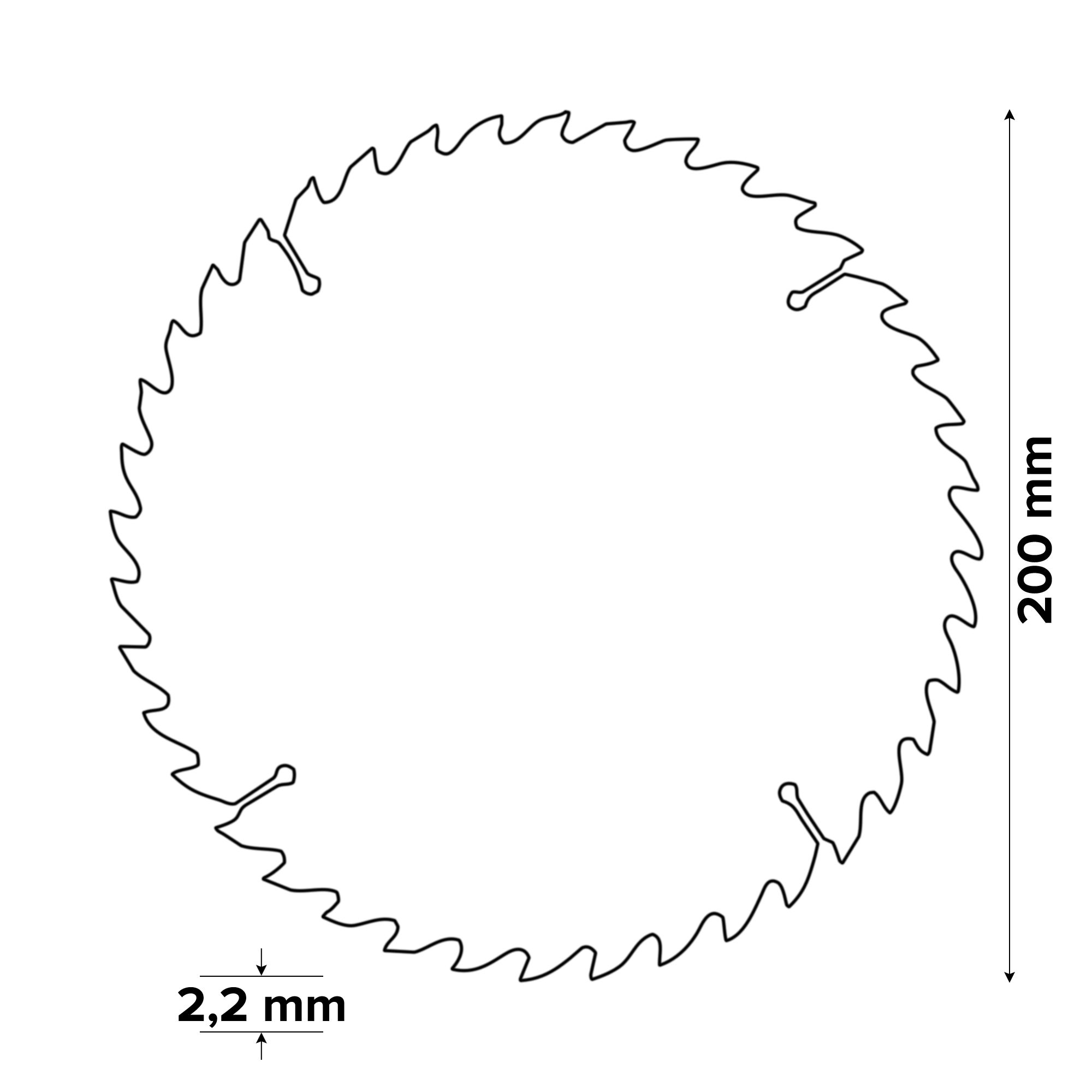 Erbauer 40T Circular saw blade (Dia)200mm