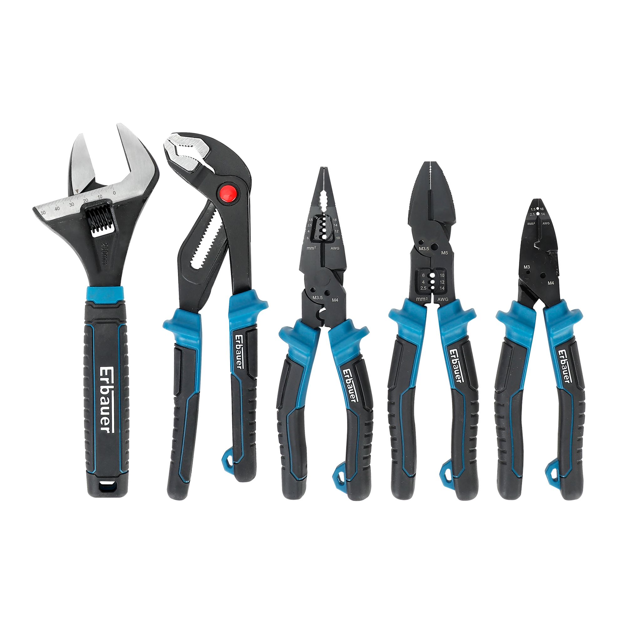 Erbauer 5 piece Pliers set | Tradepoint