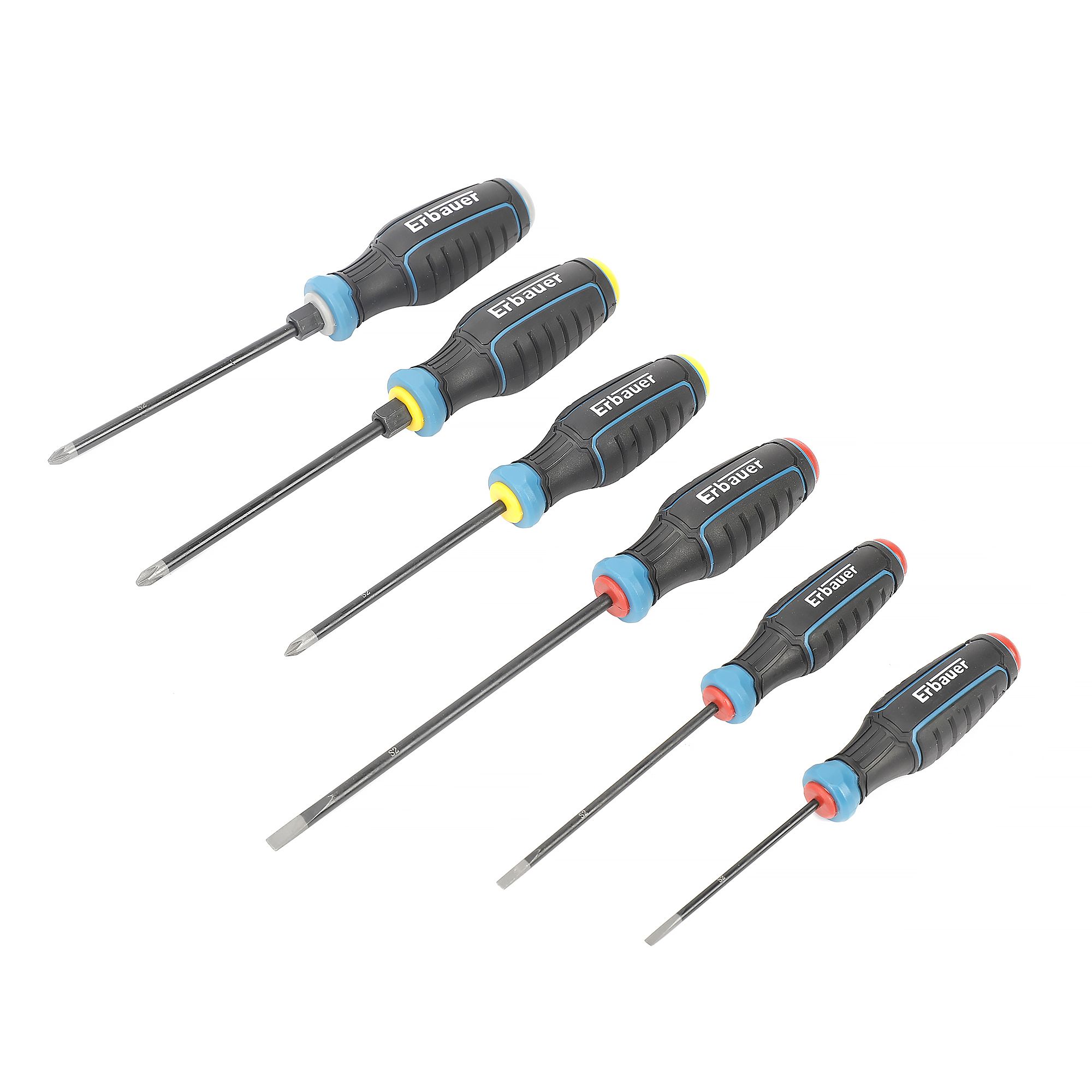 Erbauer 6 piece Standard Mixed Screwdriver set Tradepoint