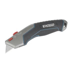 Erbauer 61mm Carbon steel Black Retractable knife