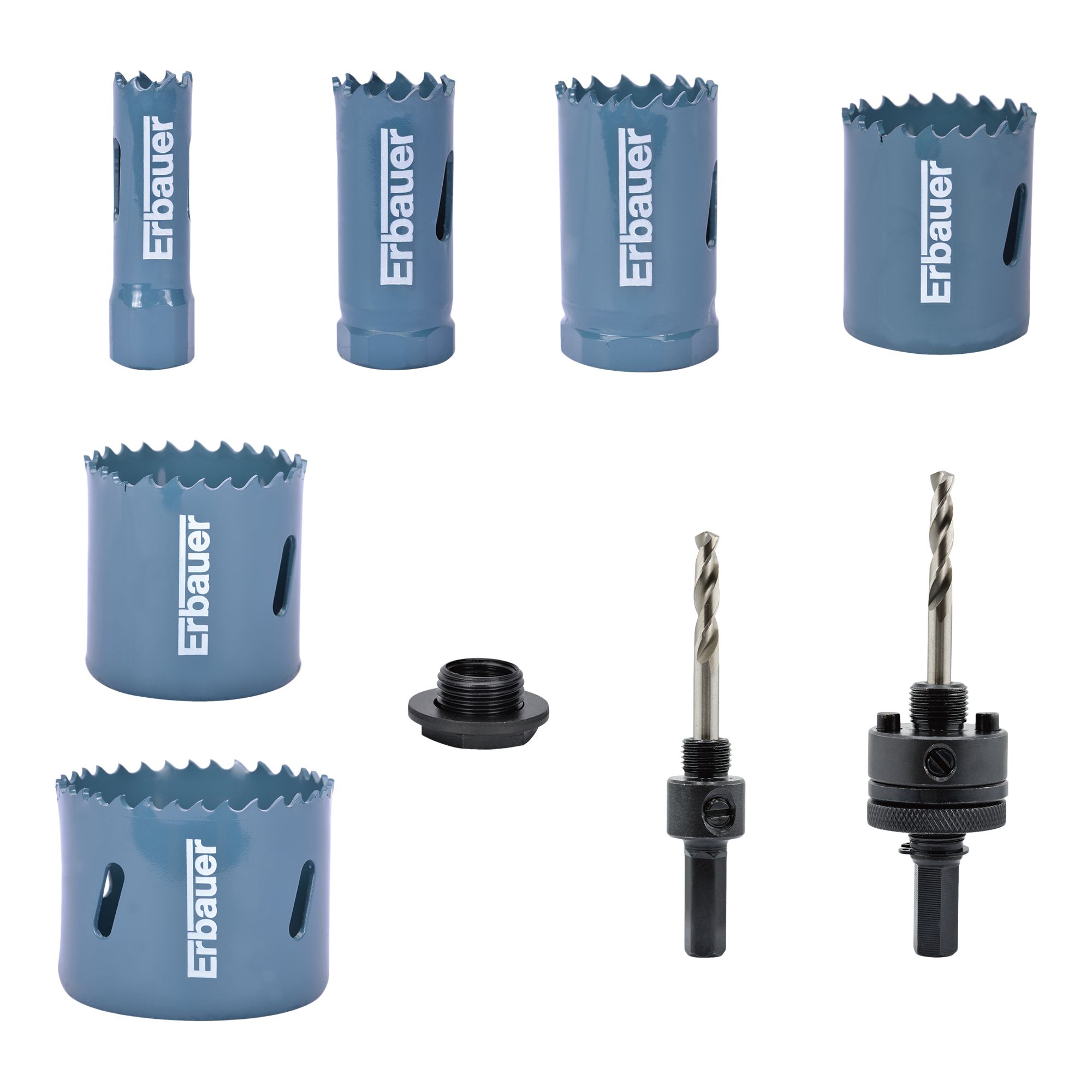 ERBAUER BI-METAL HOLESAW 11PC SET PLUMB