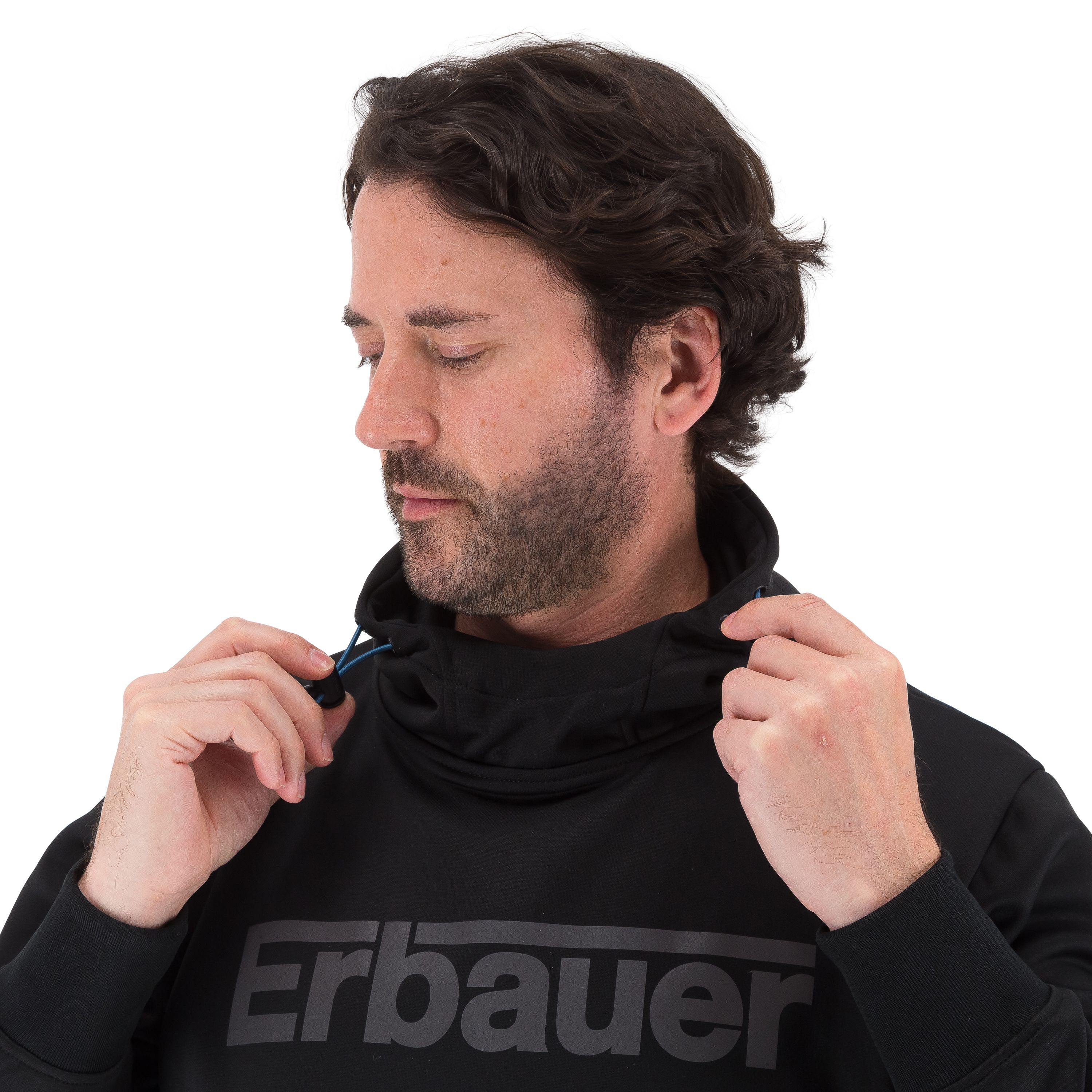 Erbauer Black Men's Hooded sweatshirt X Large