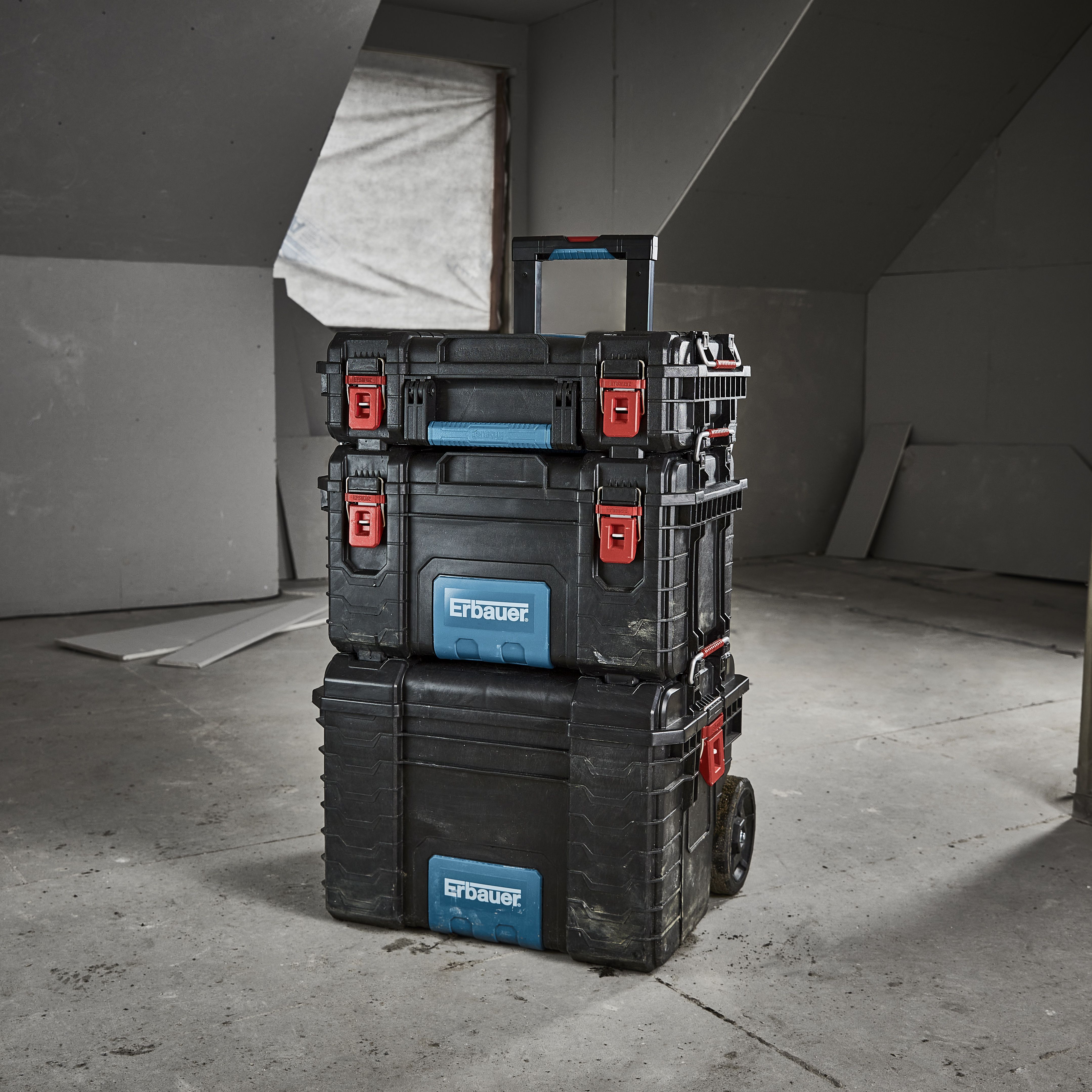 Erbauer Connecx Modular Storage 3 piece Toolbox set