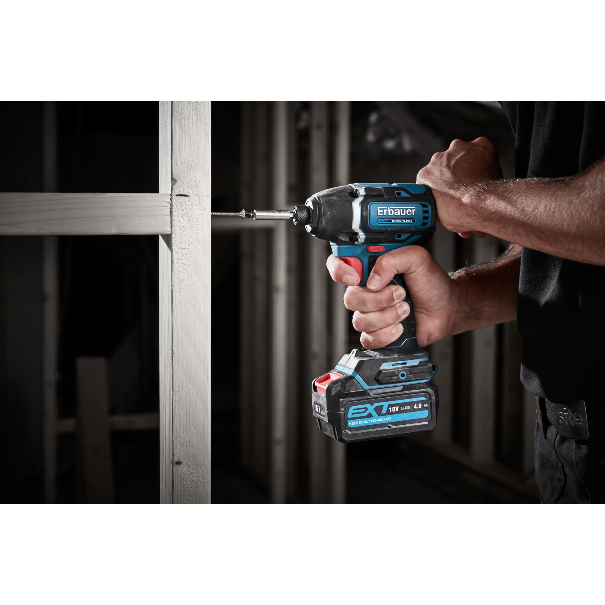 Erbauer EXT 18V 1 x 4Ah Li ion Brushless Cordless Impact driver